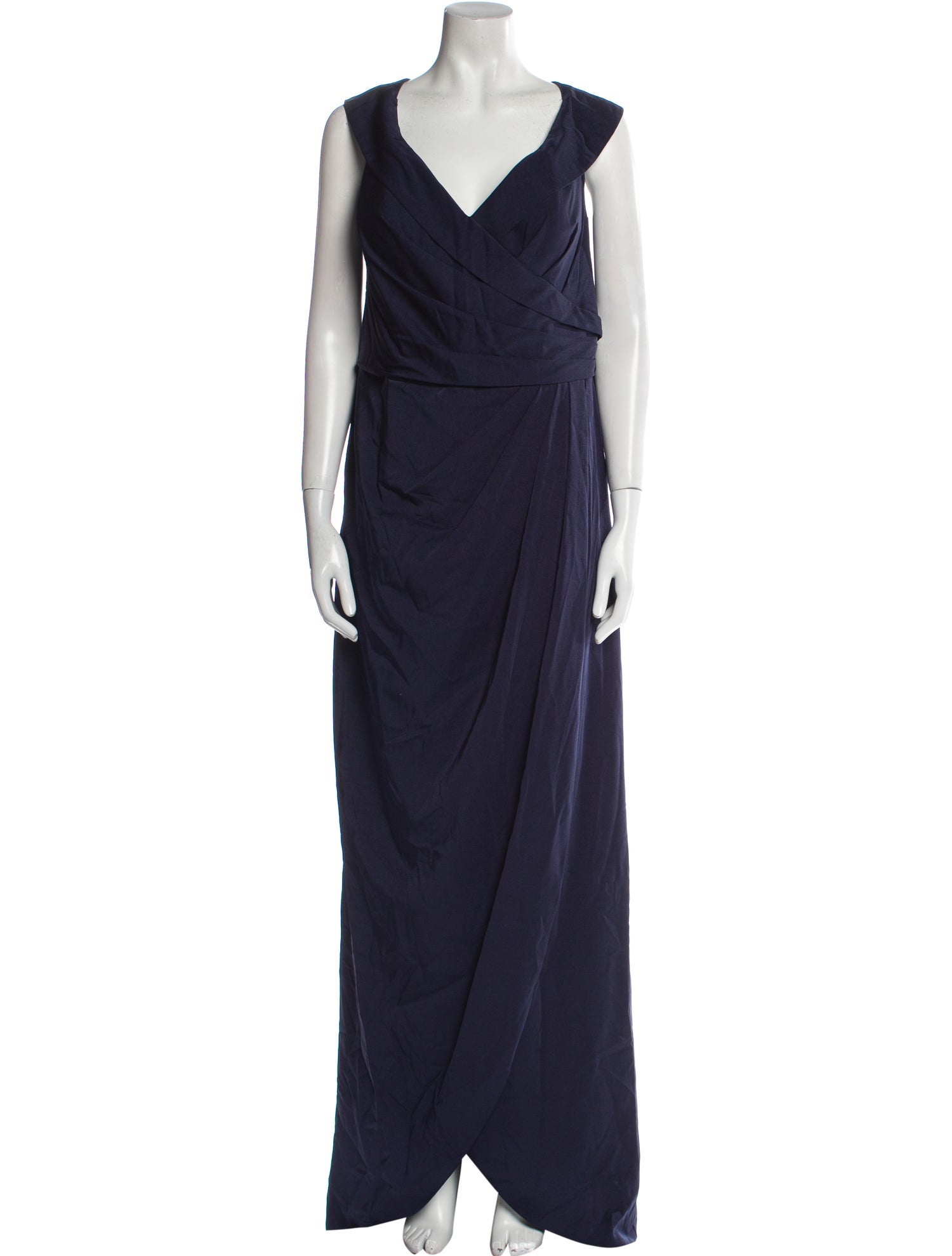 La Femme Cowl Neck Long Dress