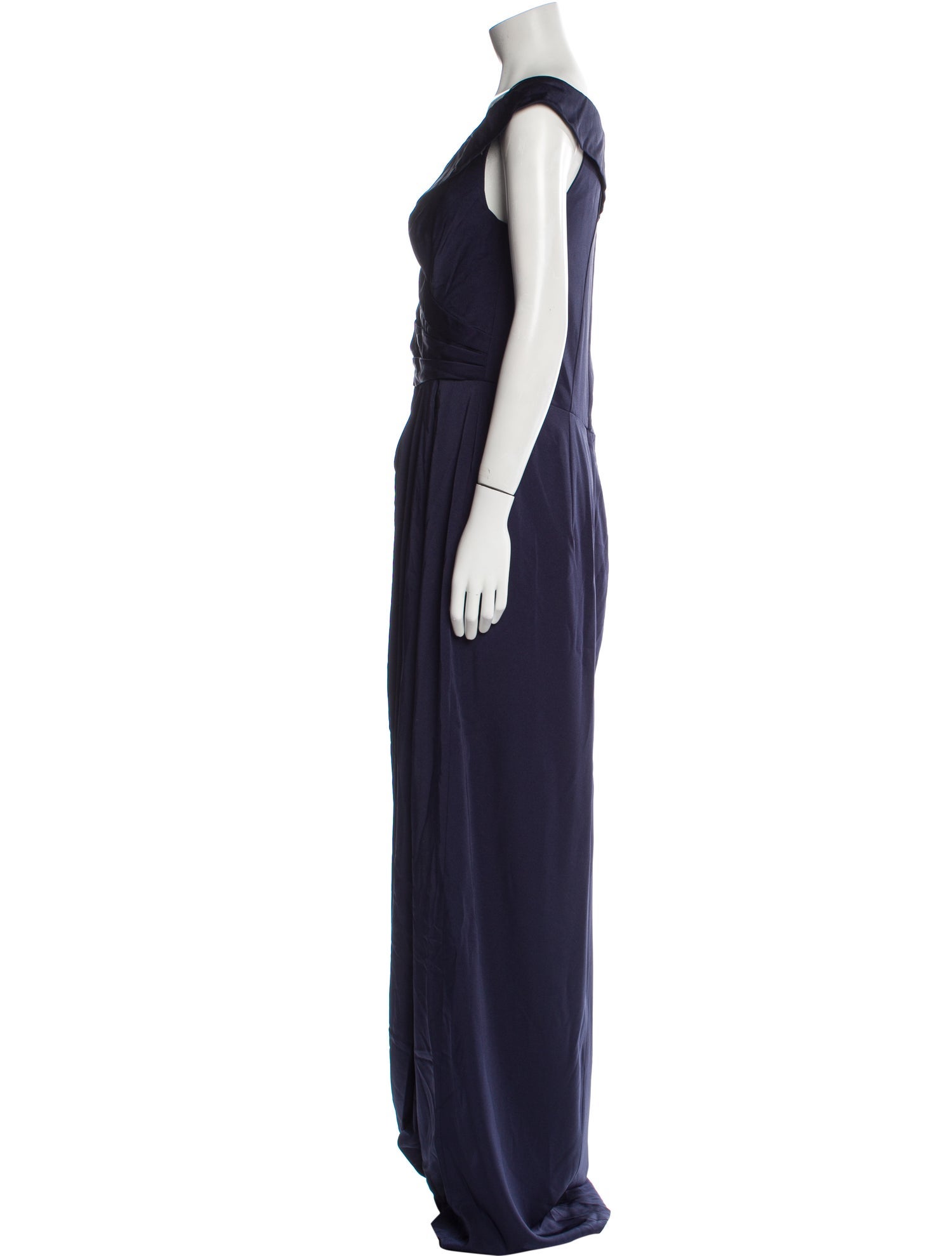 La Femme Cowl Neck Long Dress