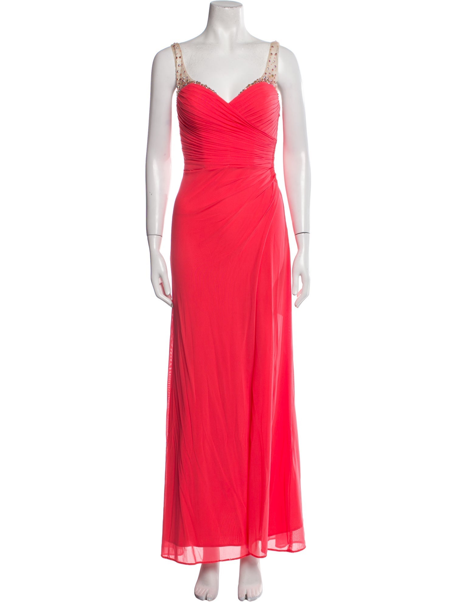 La Femme V-Neck Long Dress