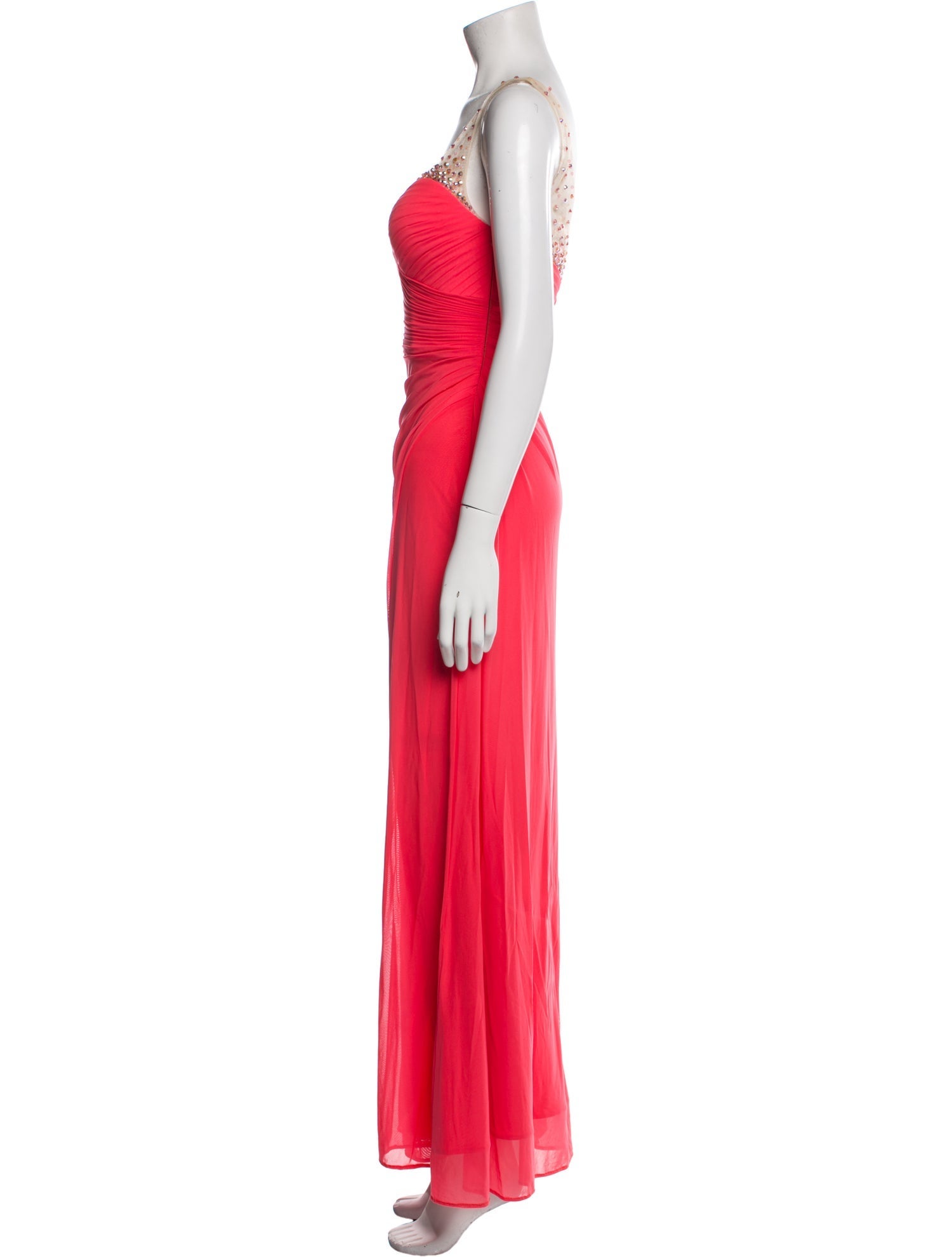 La Femme V-Neck Long Dress