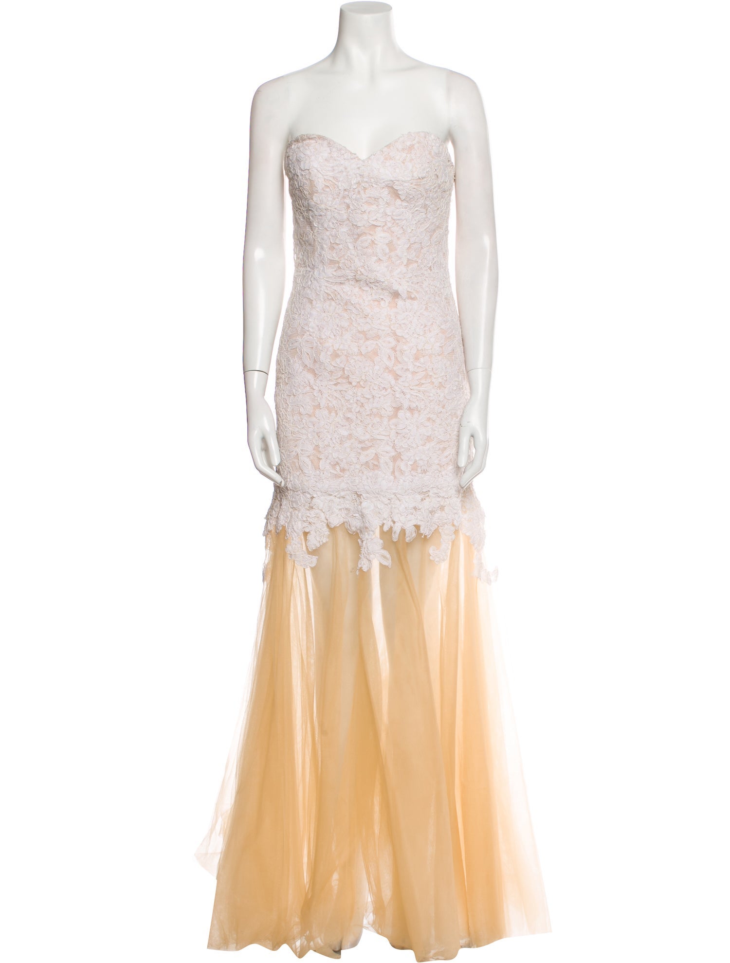 La Femme Strapless Long Dress