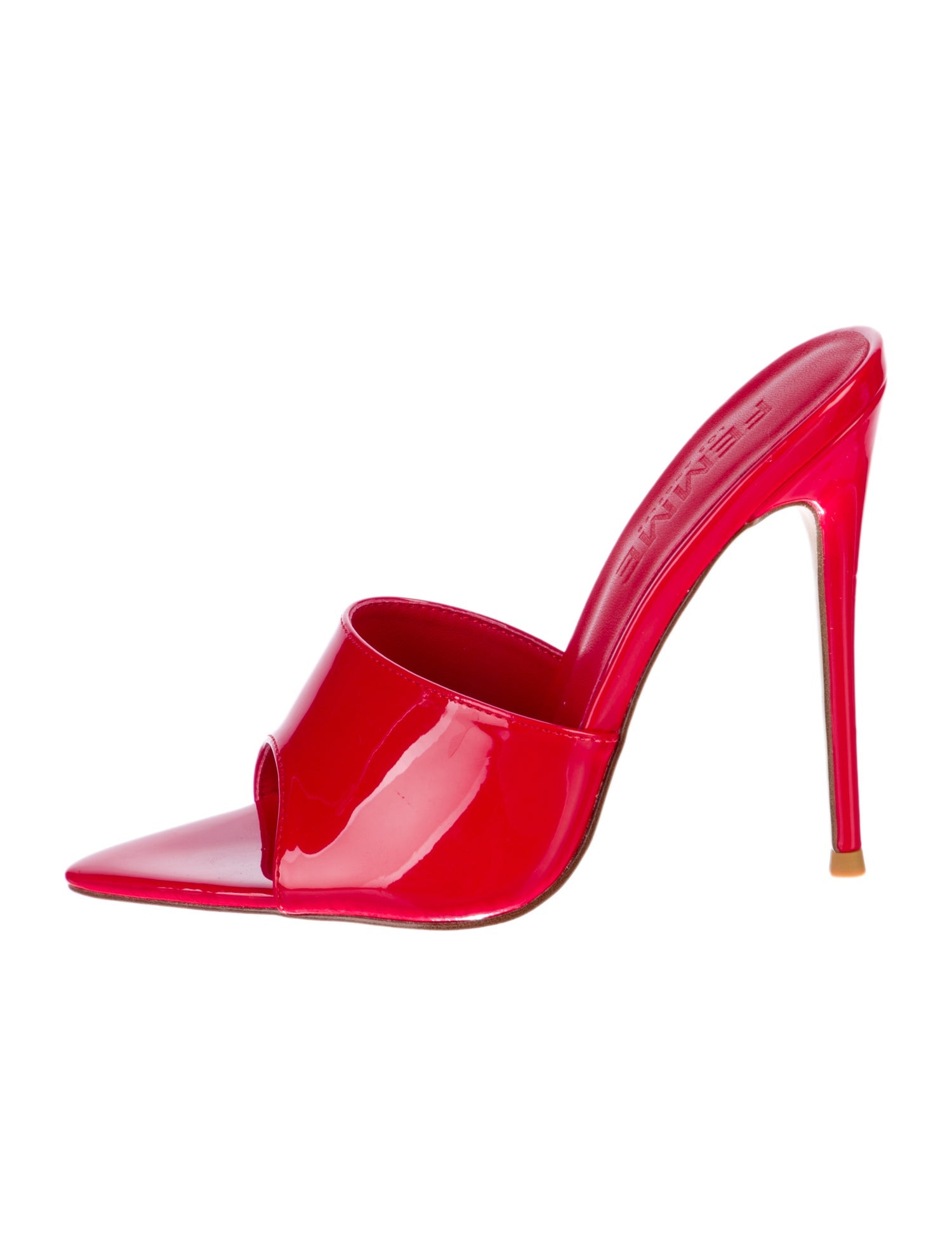 La Femme Patent Leather Slides