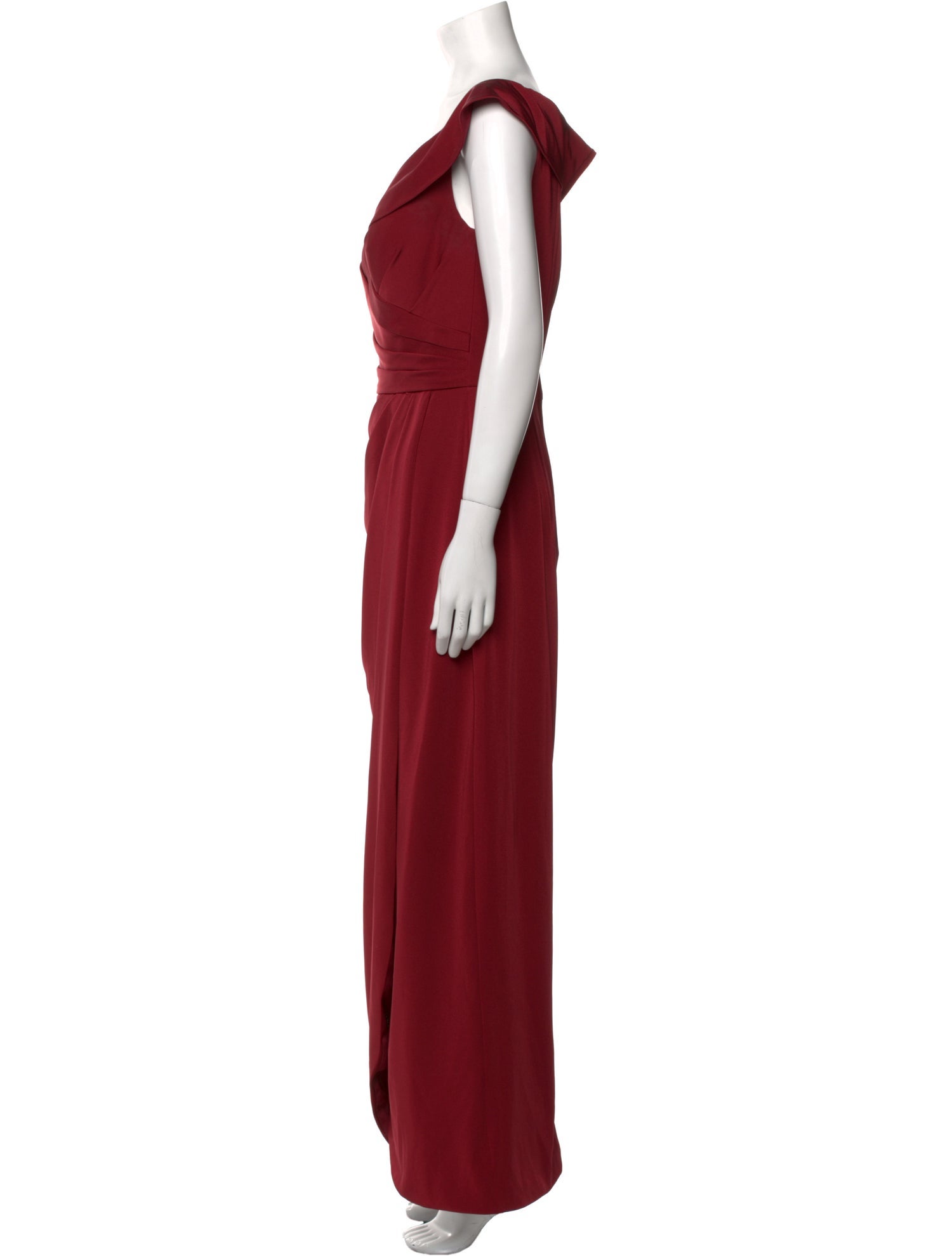 La Femme V-Neck Long Dress