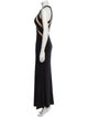 La Femme Halterneck Long Dress