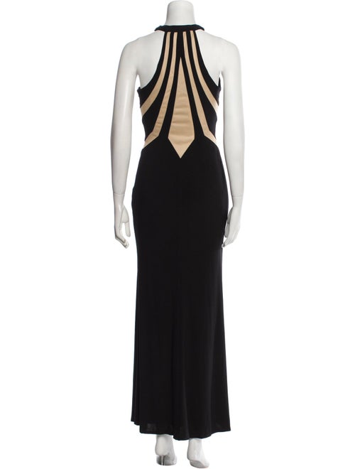 La Femme Halterneck Long Dress