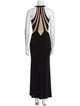 La Femme Halterneck Long Dress