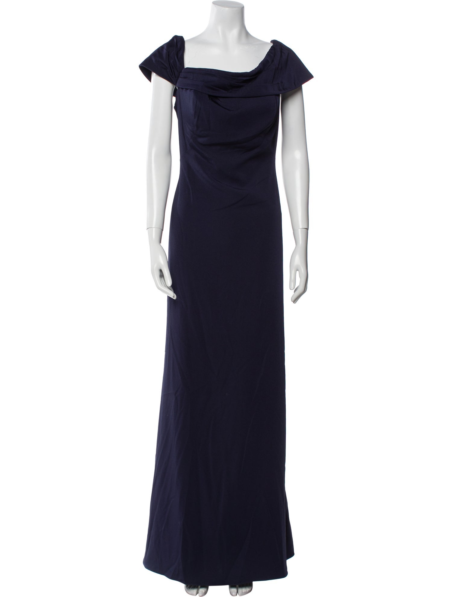 La Femme Cowl Neck Long Dress