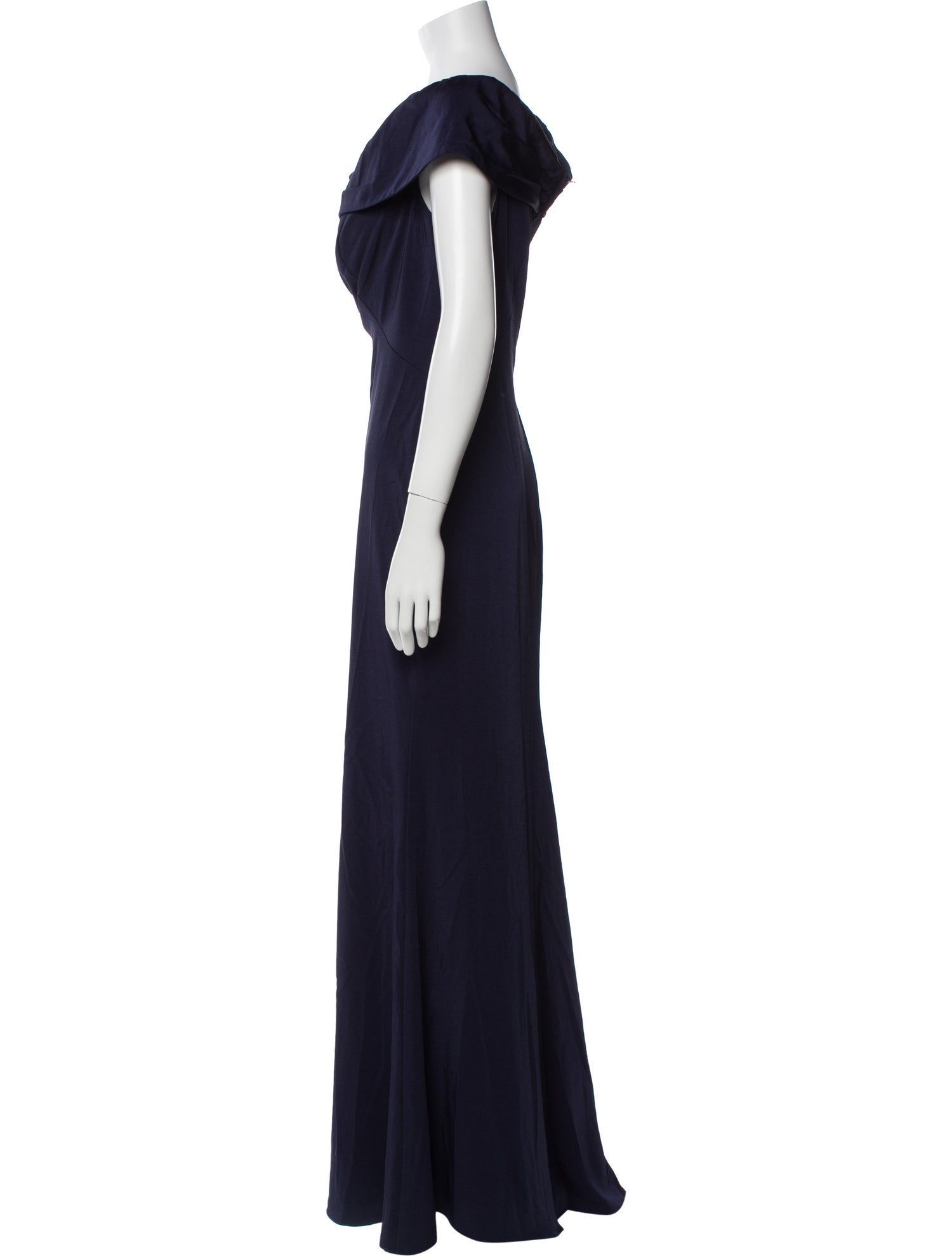 La Femme Cowl Neck Long Dress