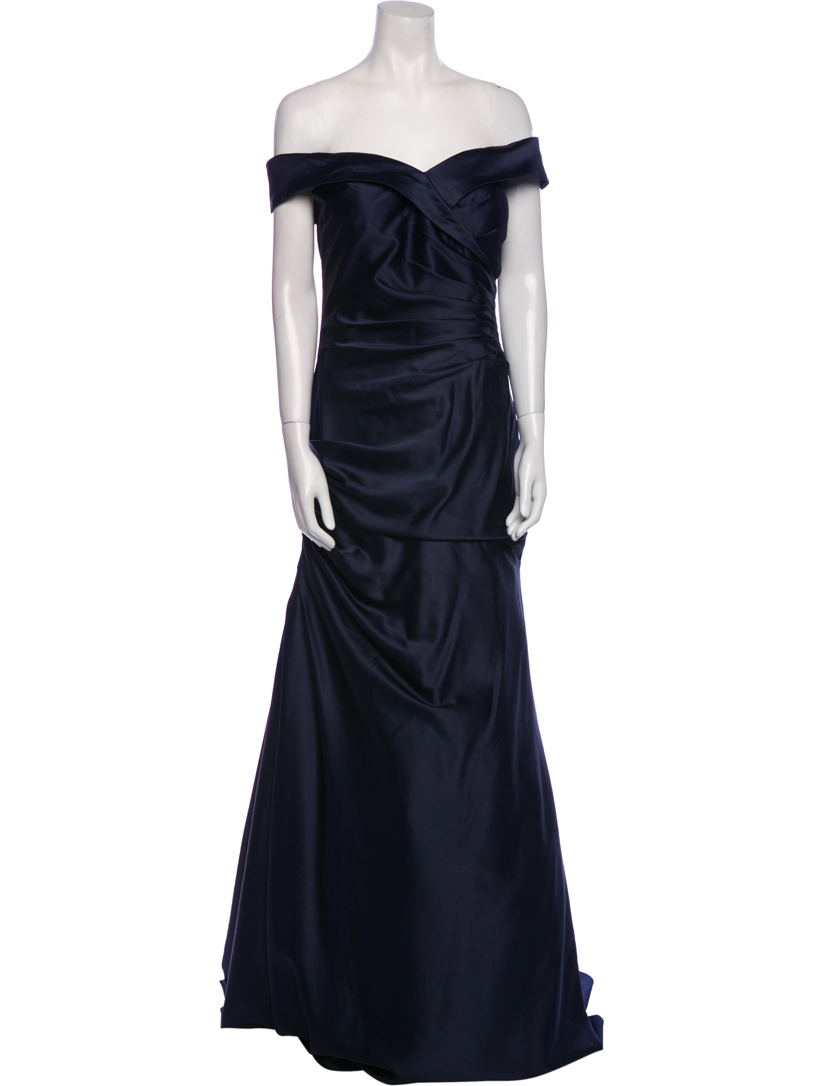 La Femme Off-The-Shoulder Long Dress