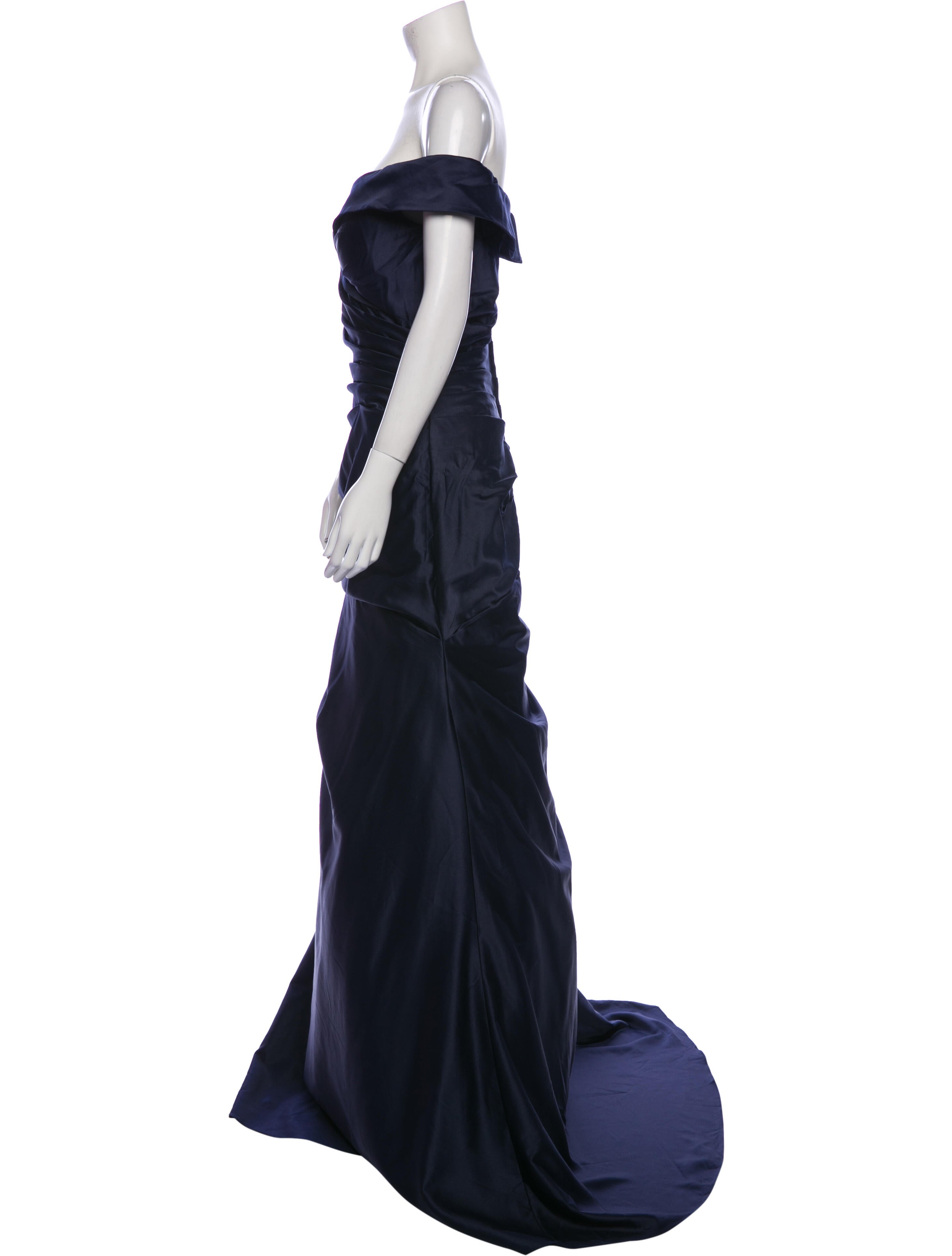 La Femme Off-The-Shoulder Long Dress