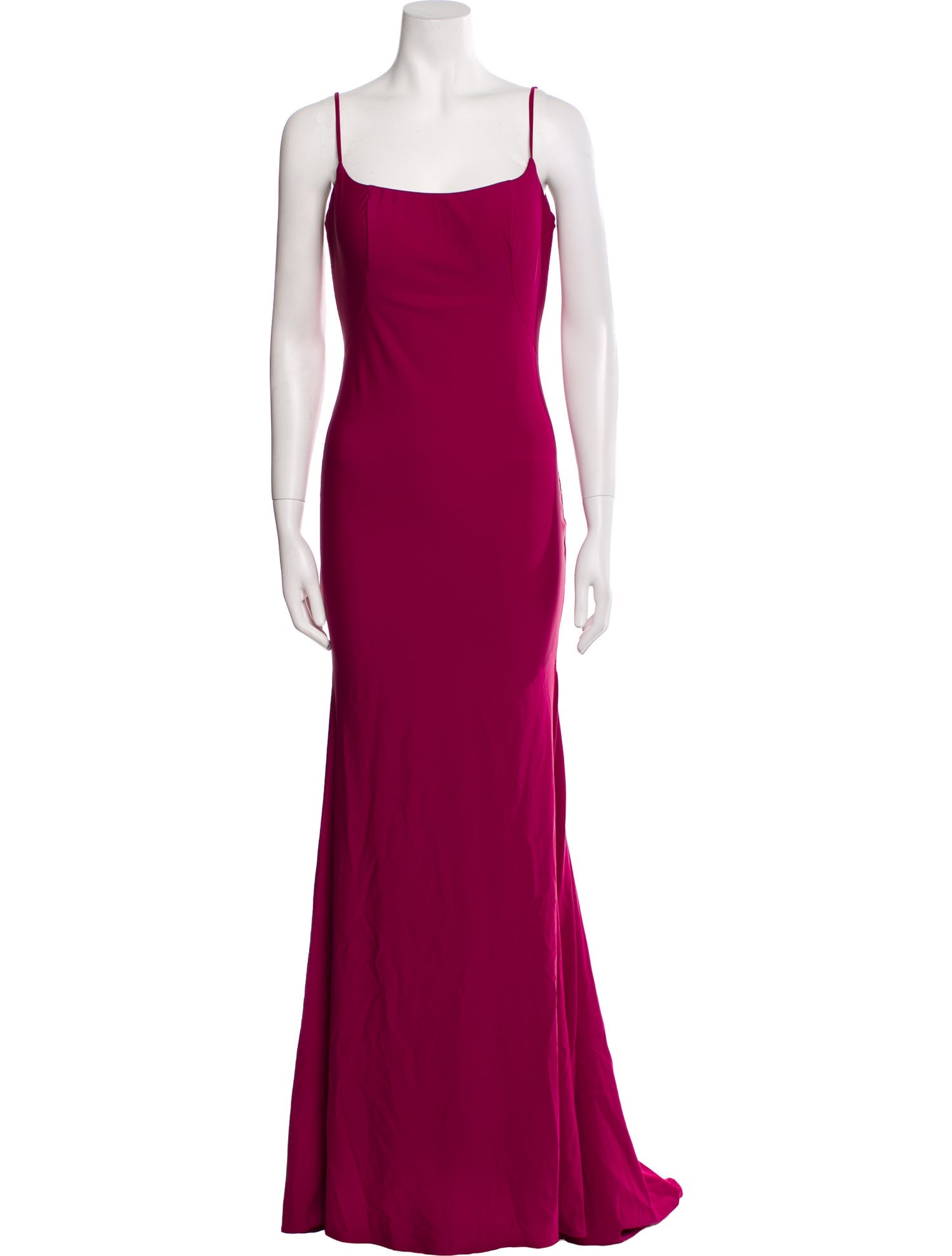 La Femme Square Neckline Long Dress