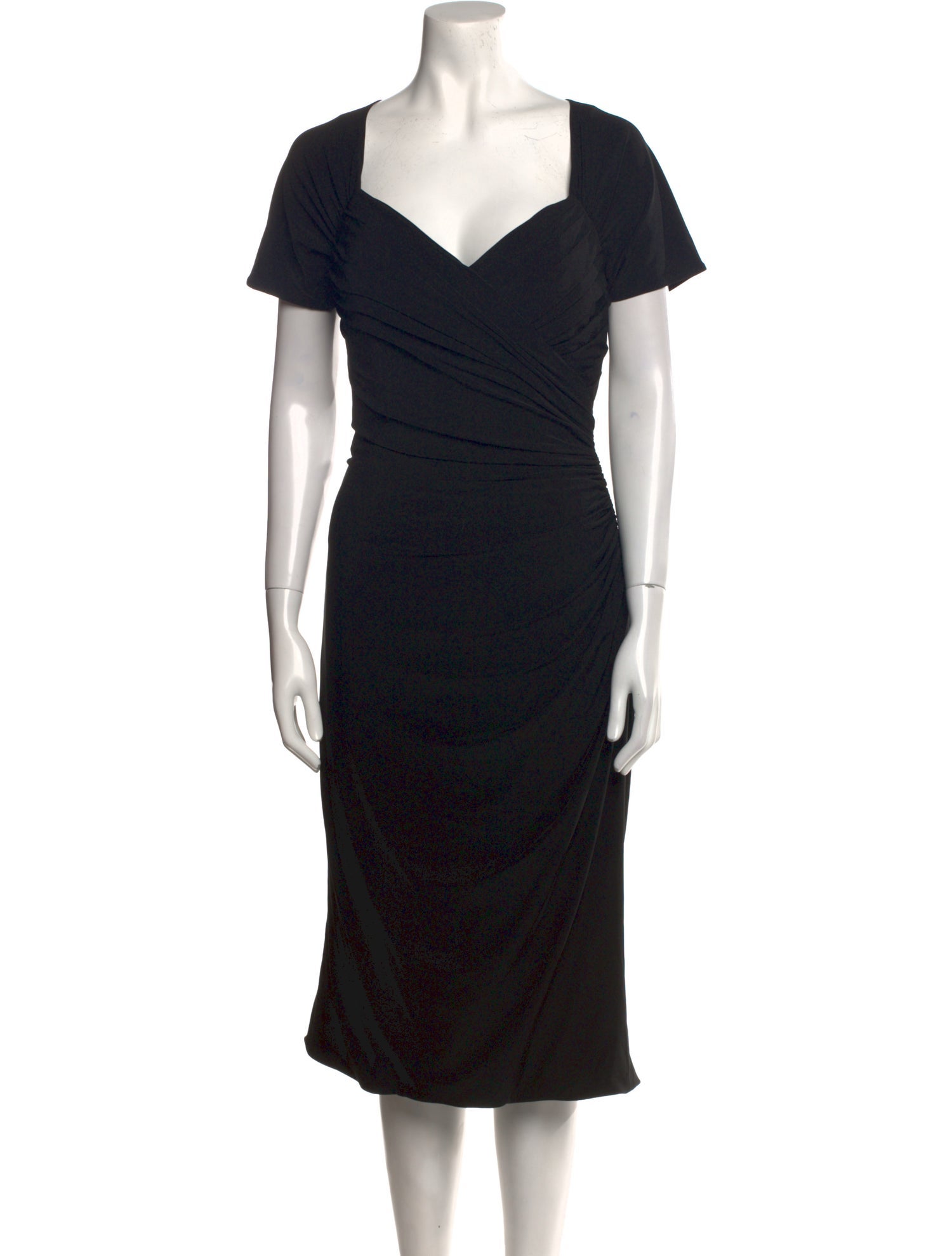 La Femme Linen Midi Length Dress