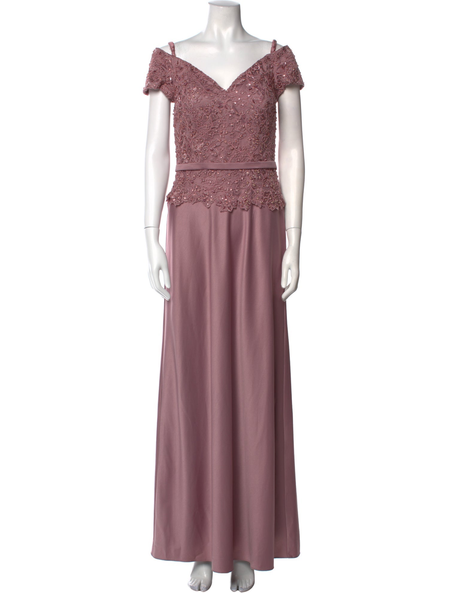 La Femme V-Neck Long Dress