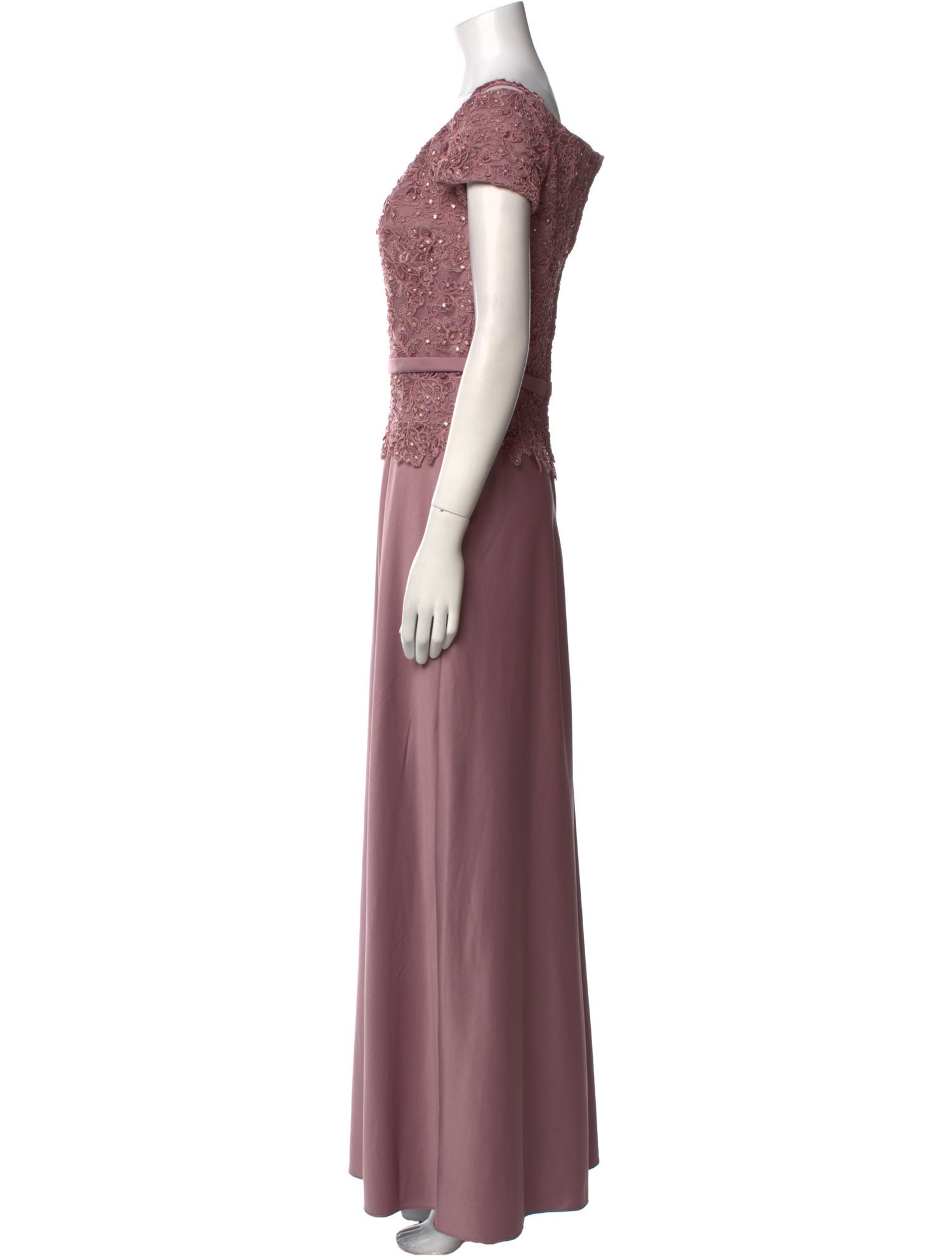 La Femme V-Neck Long Dress