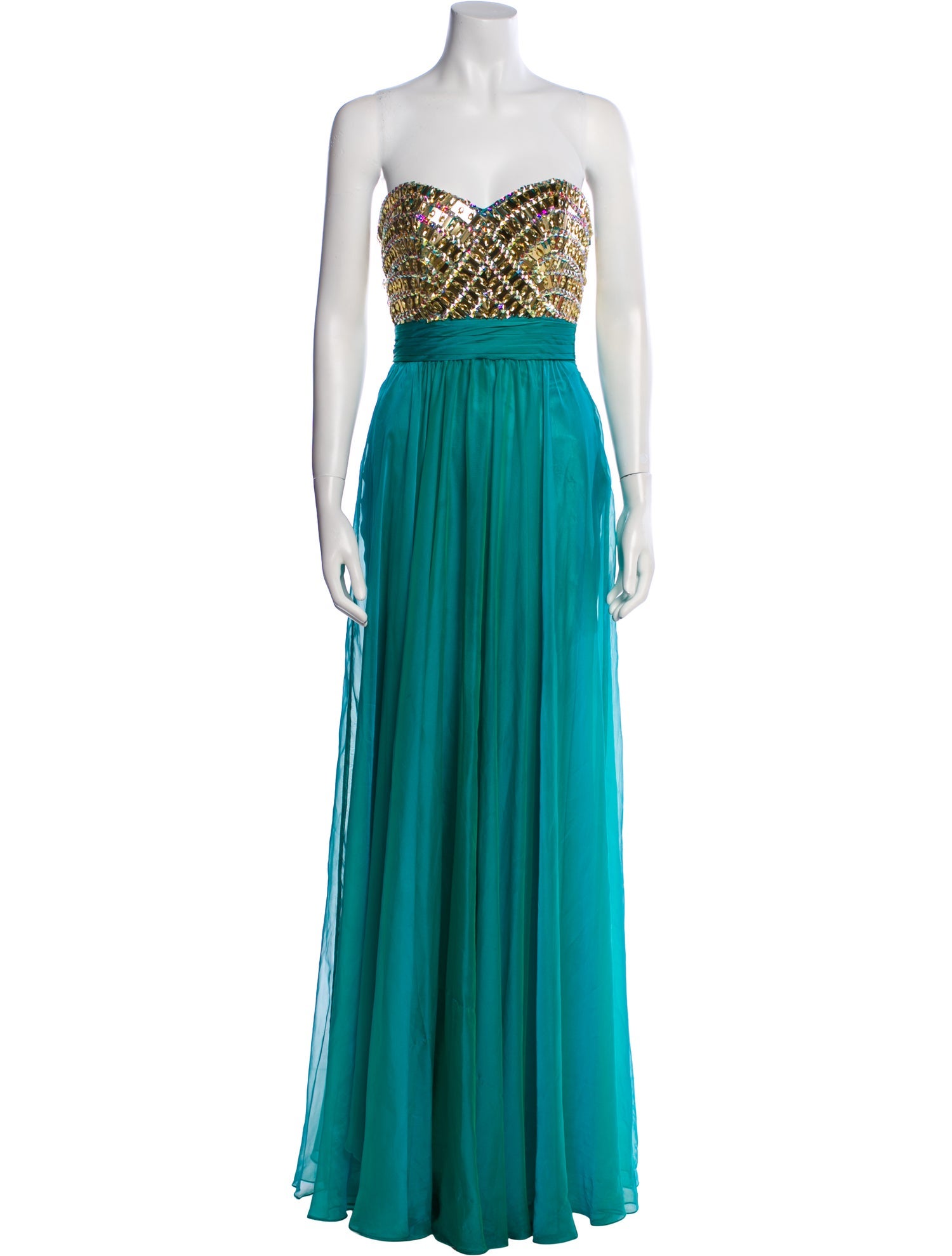 La Femme Strapless Long Dress