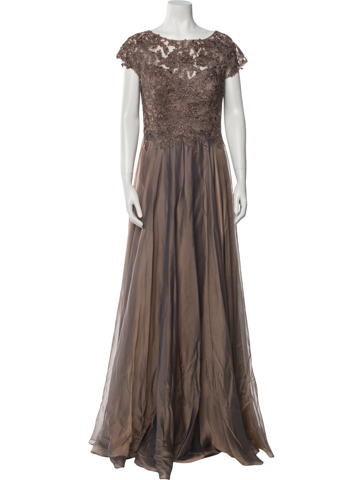 La Femme Bateau Neckline Long Dress w/ Tags