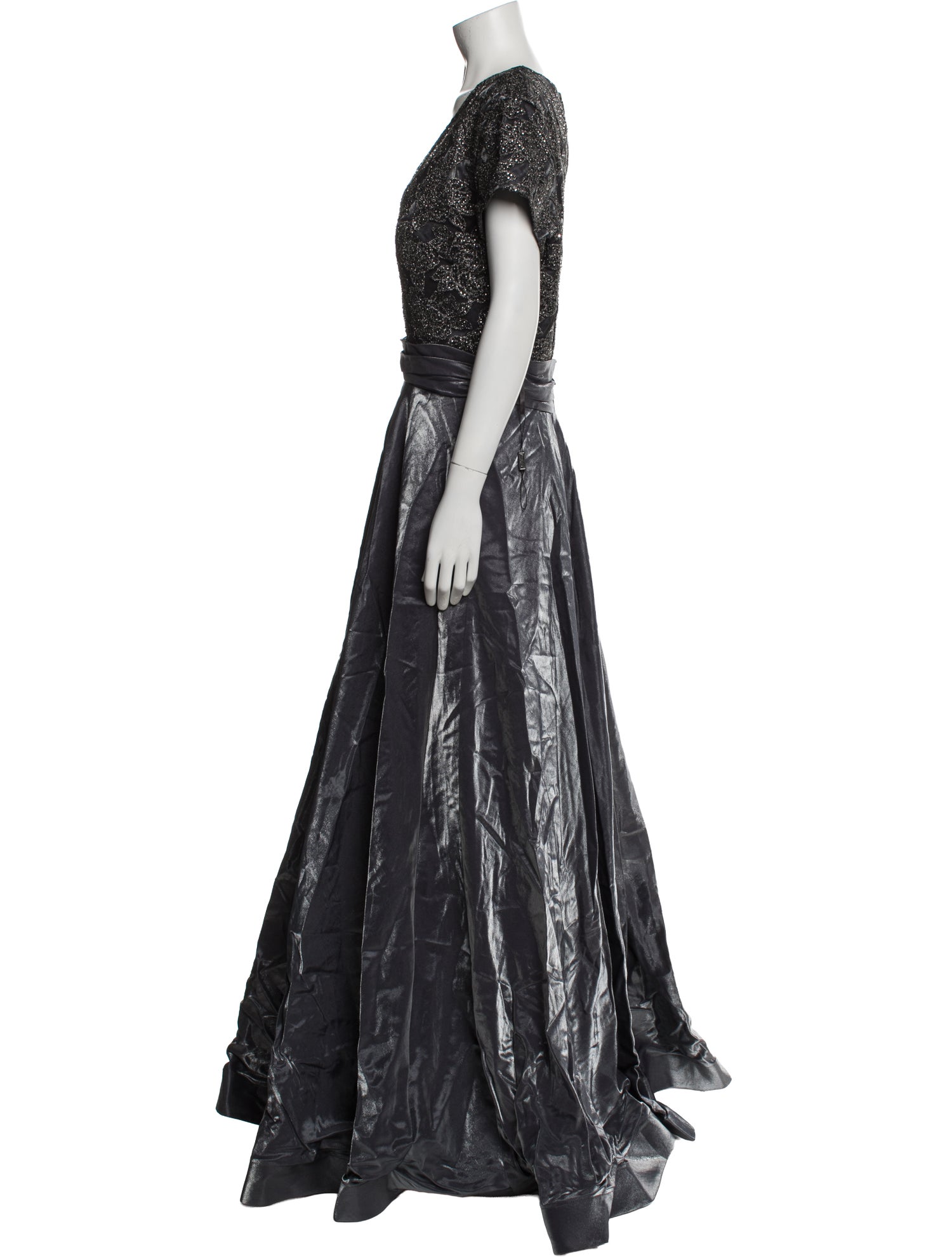 La Femme Printed Long Dress