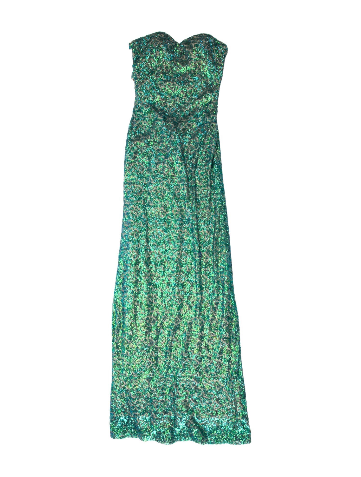 La Femme Paisley Print Long Dress