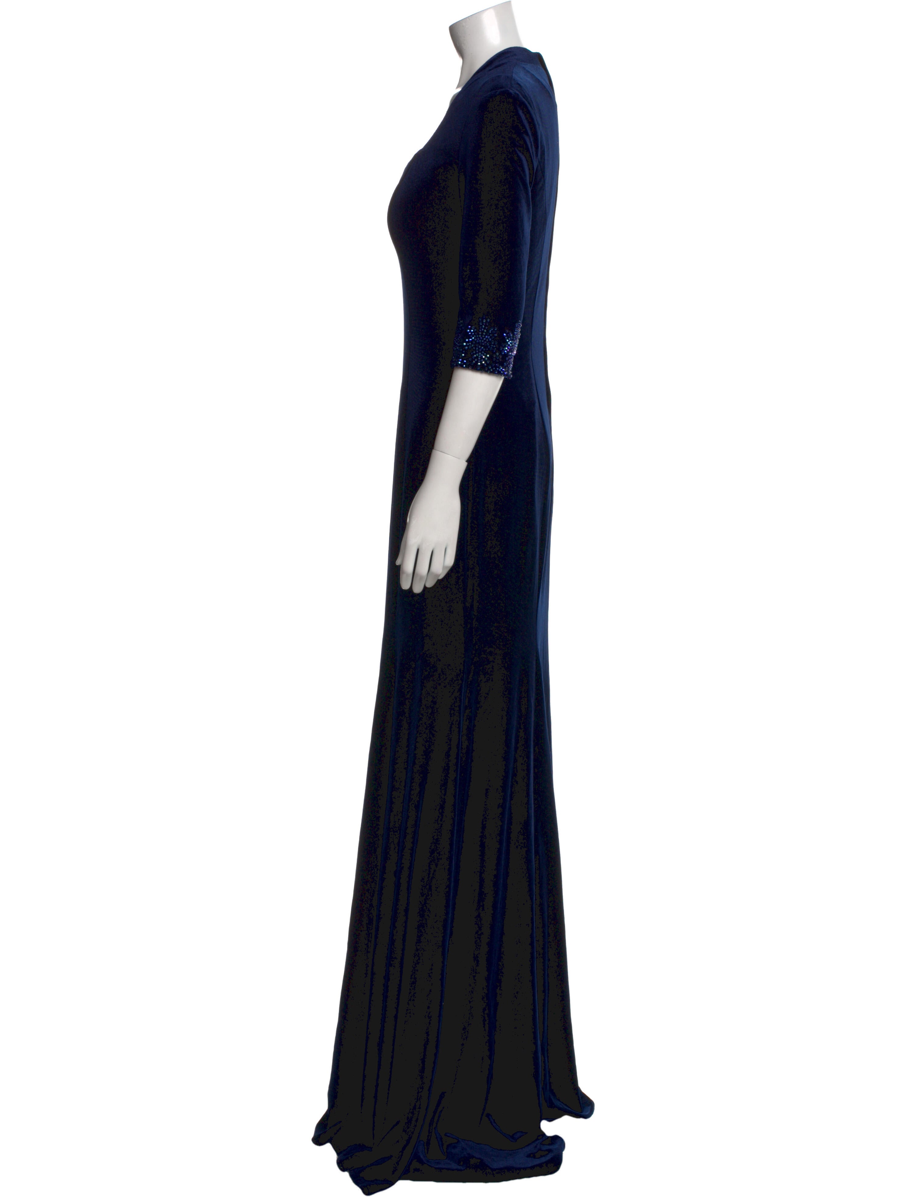 La Femme V-Neck Long Dress w/ Tags