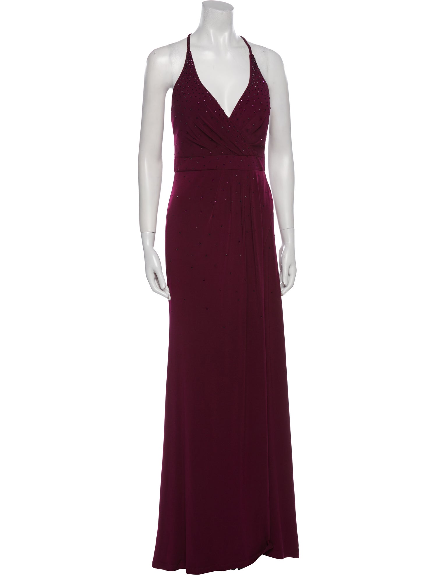 La Femme Halterneck Long Dress