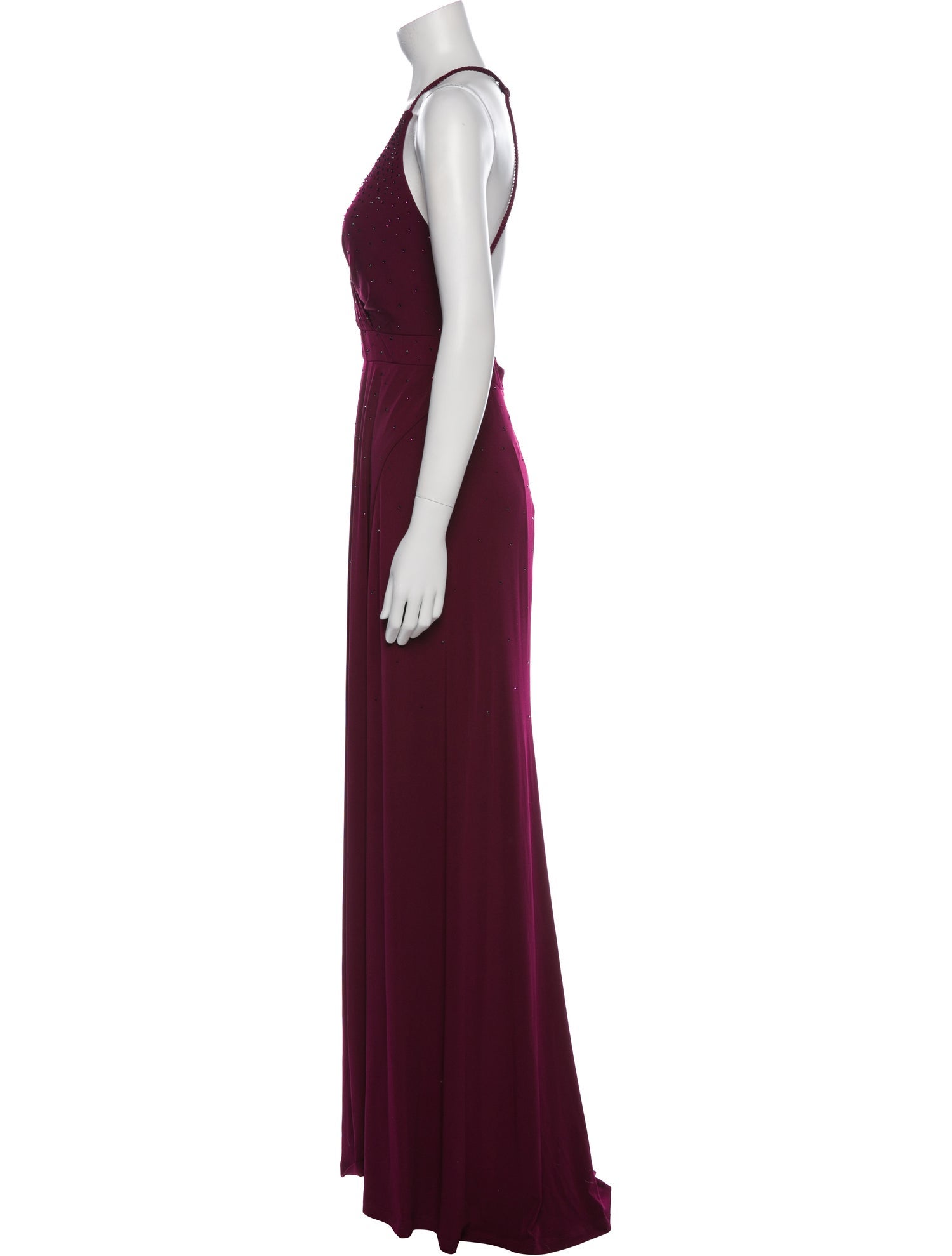 La Femme Halterneck Long Dress