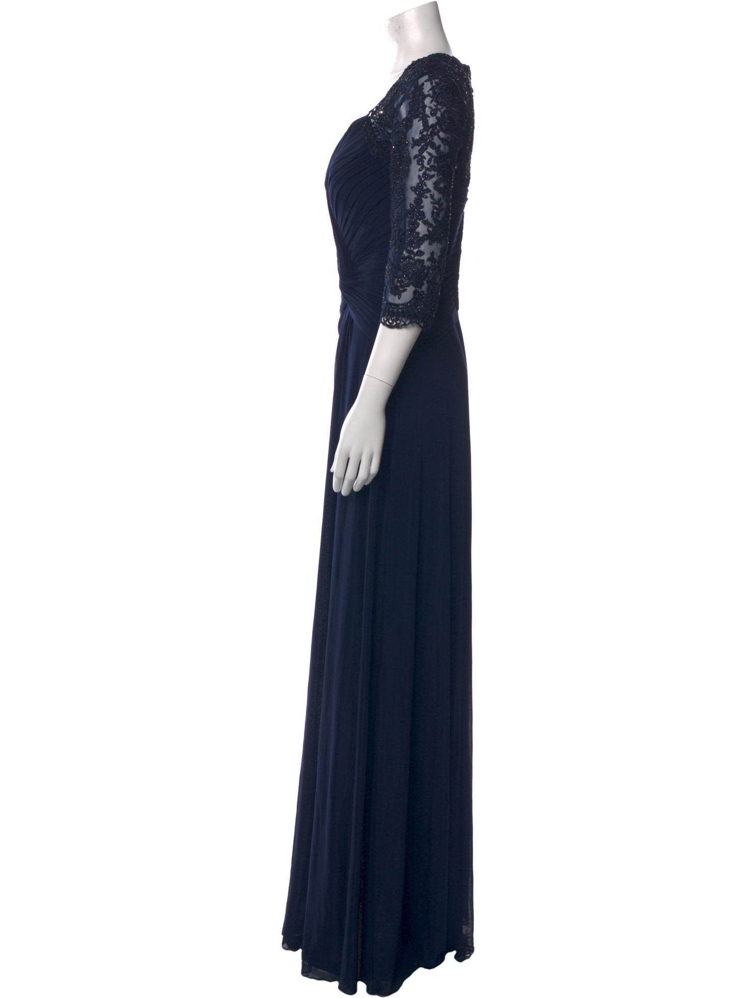 La Femme V-Neck Long Dress