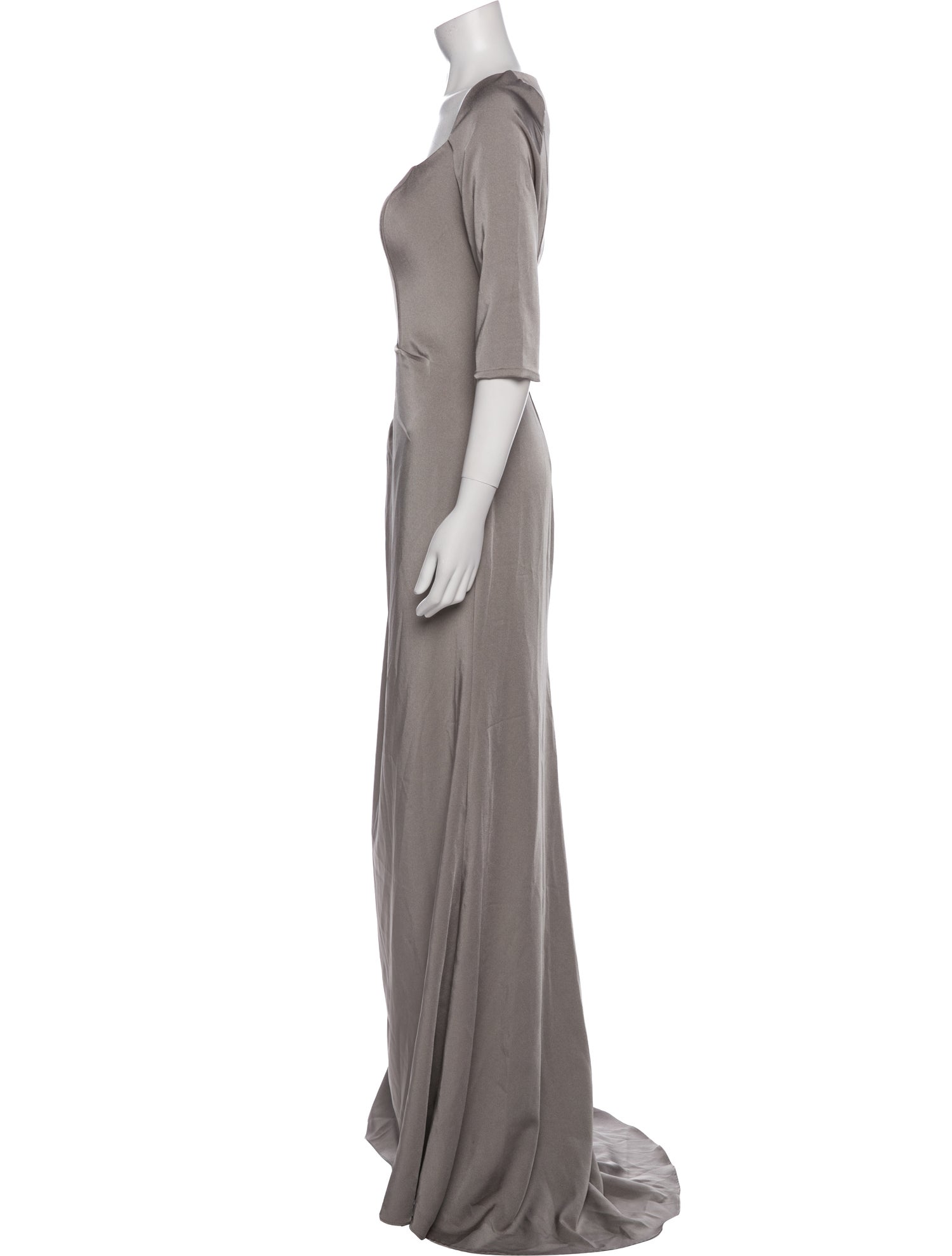 La Femme V-Neck Long Dress