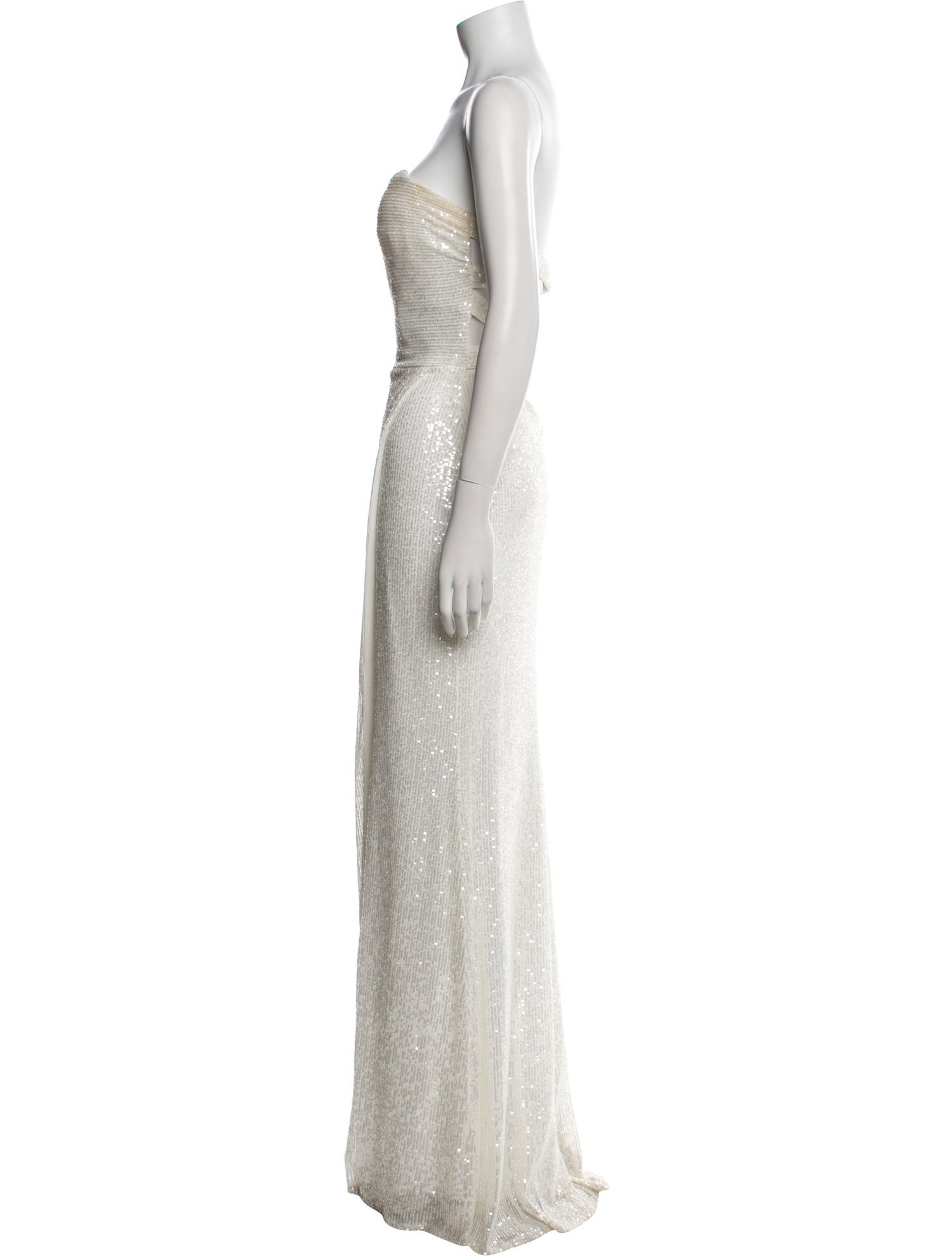 La Femme Strapless Long Dress