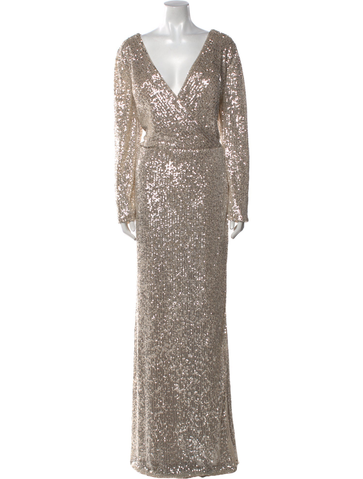 La Femme V-Neck Long Dress w/ Tags