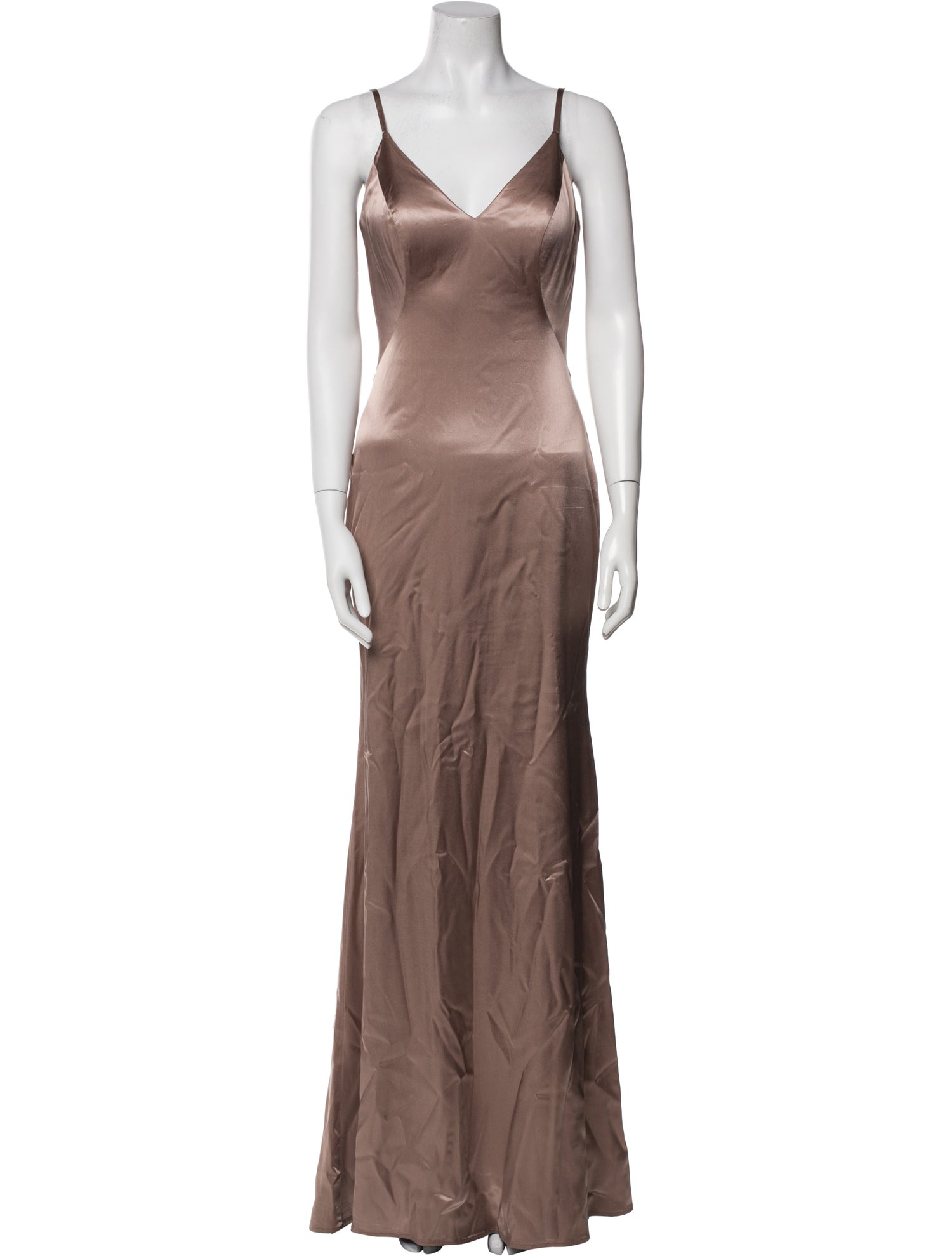 La Femme V-Neck Long Dress