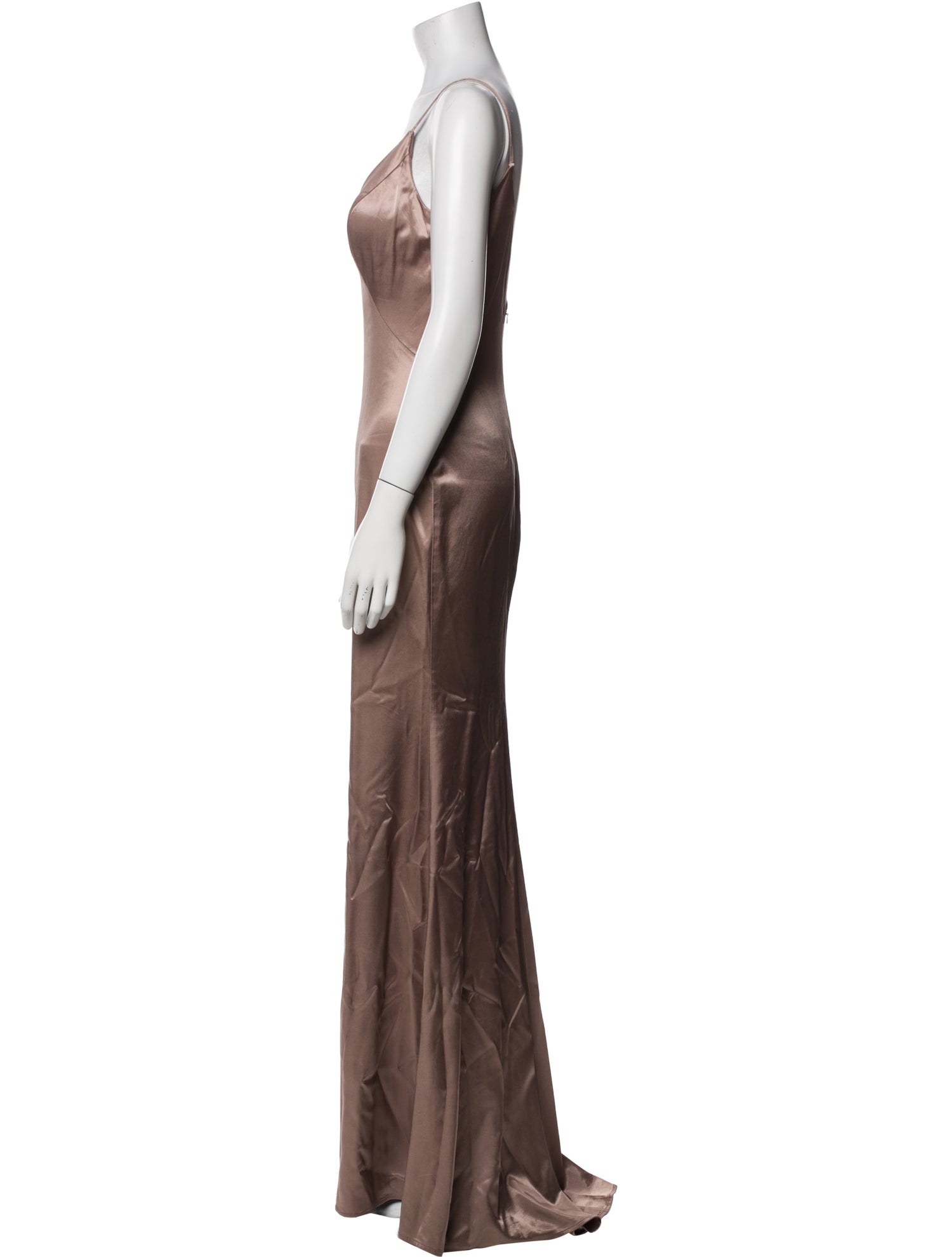 La Femme V-Neck Long Dress