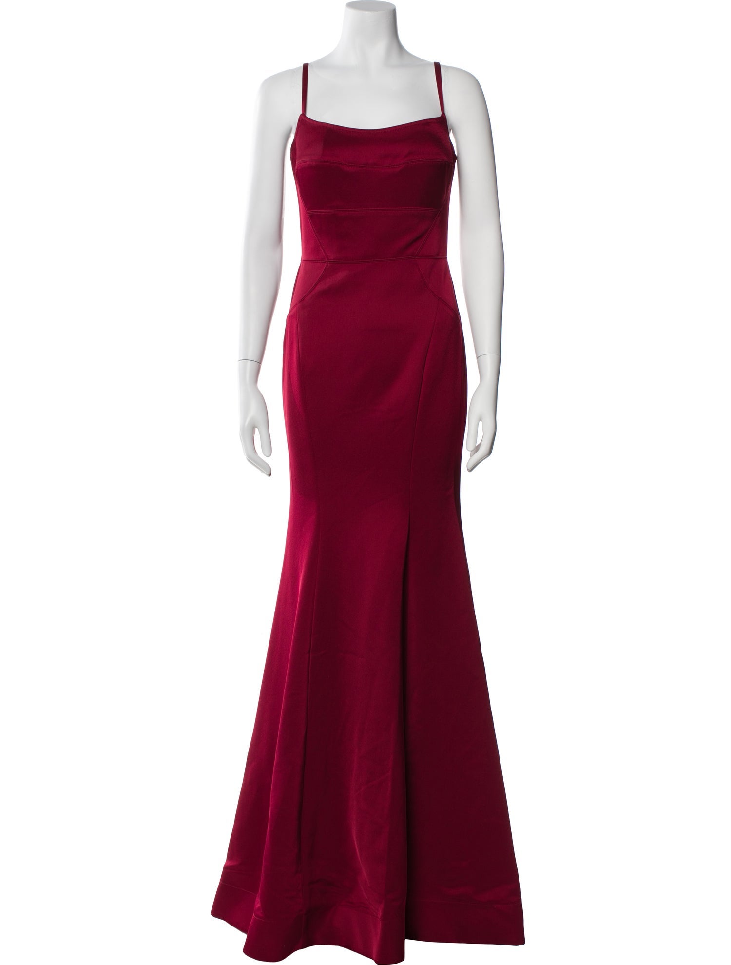 La Femme Square Neckline Long Dress