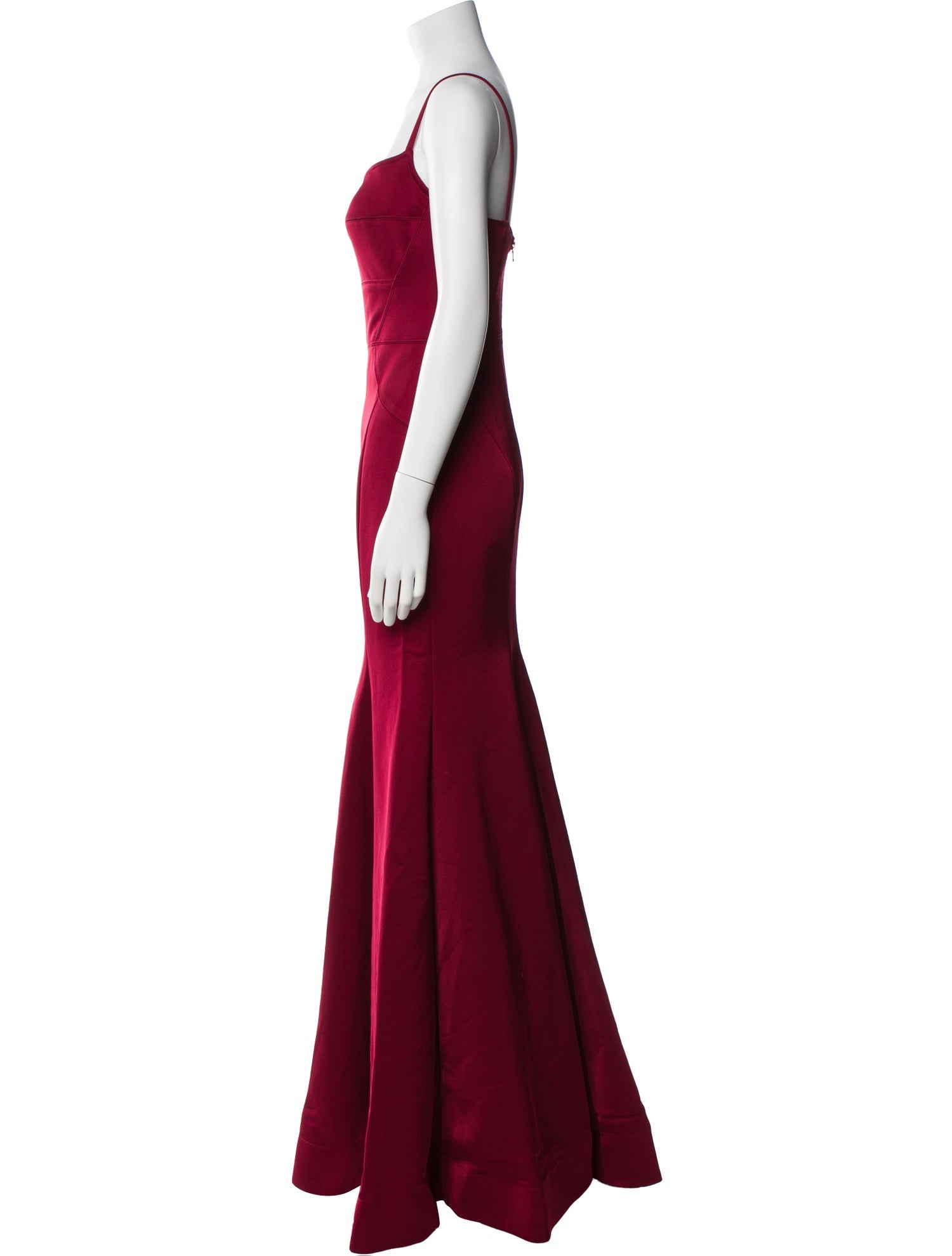 La Femme Square Neckline Long Dress