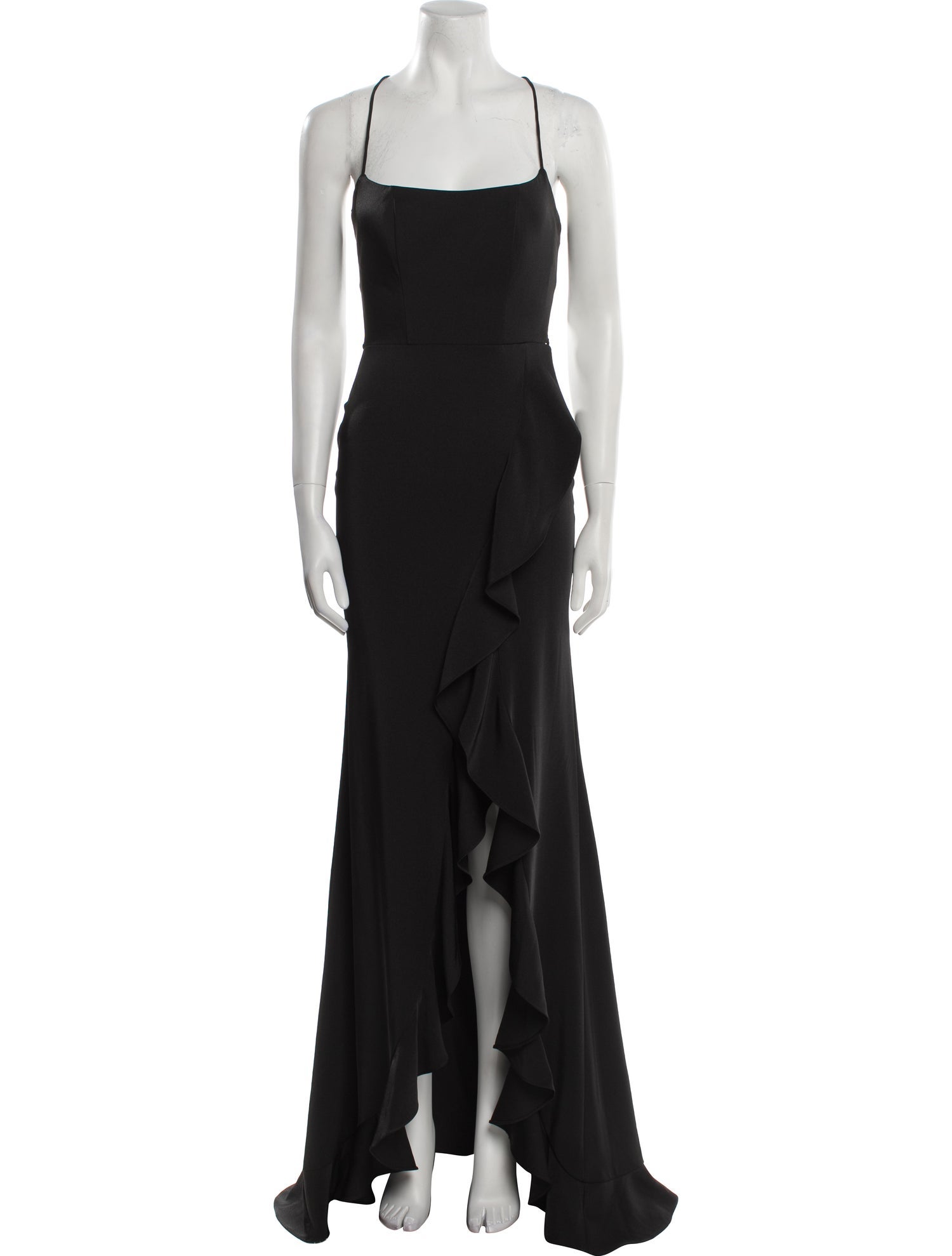 La Femme Square Neckline Long Dress w/ Tags