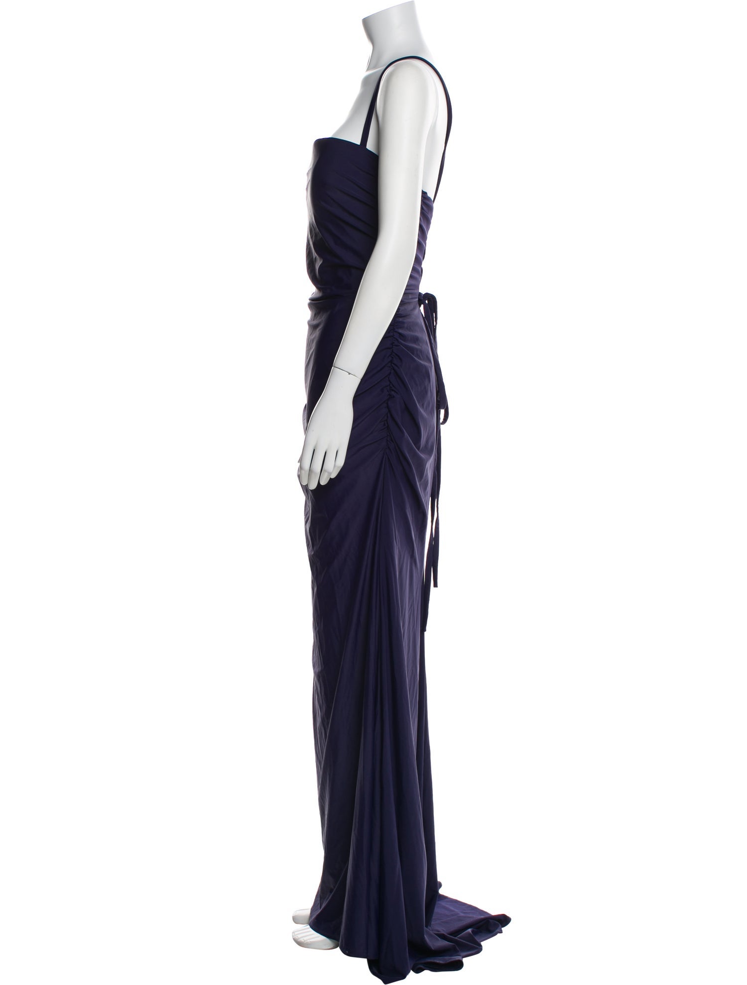 La Femme Square Neckline Long Dress