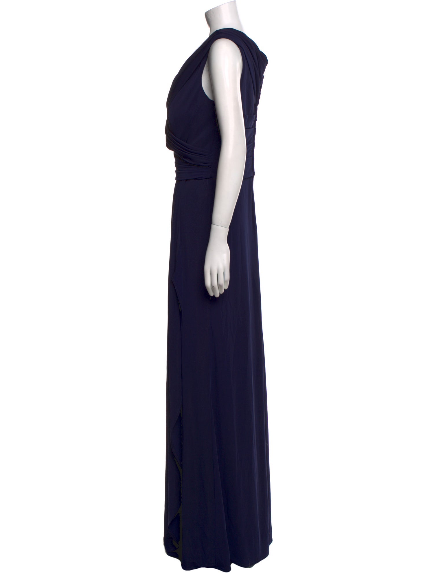 La Femme Cowl Neck Long Dress