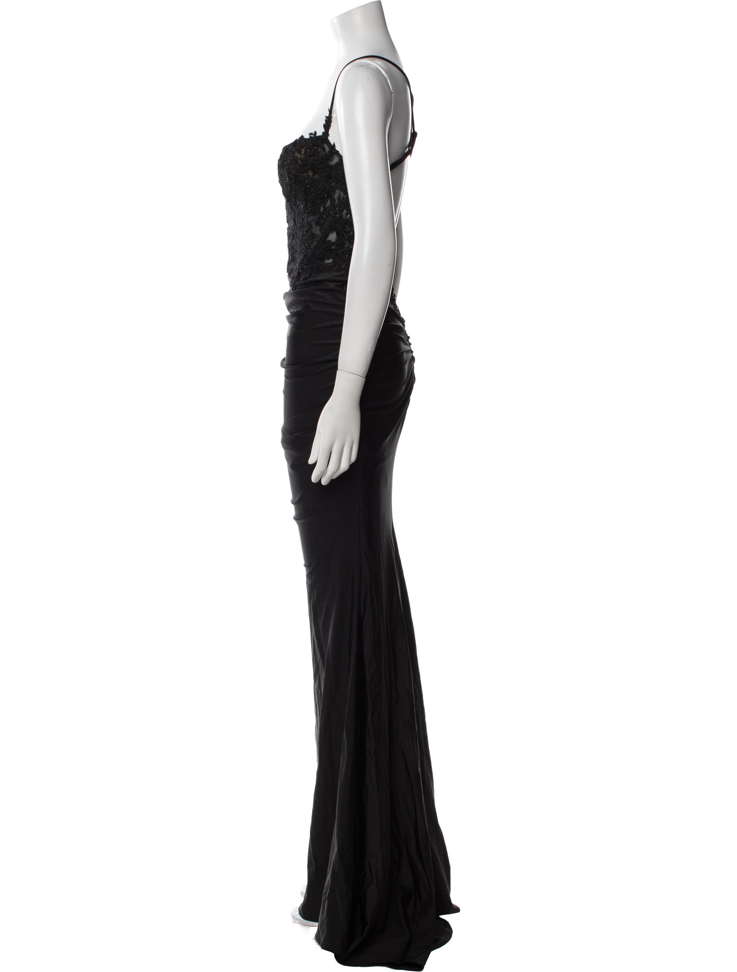 La Femme V-Neck Long Dress