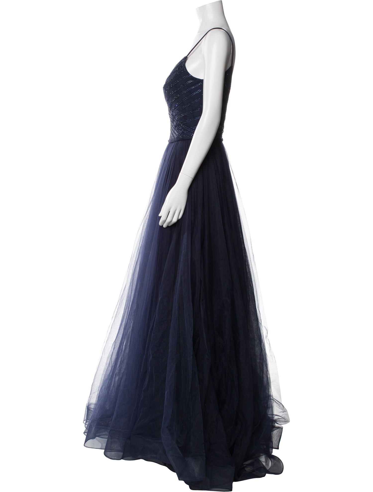 La Femme V-Neck Long Dress