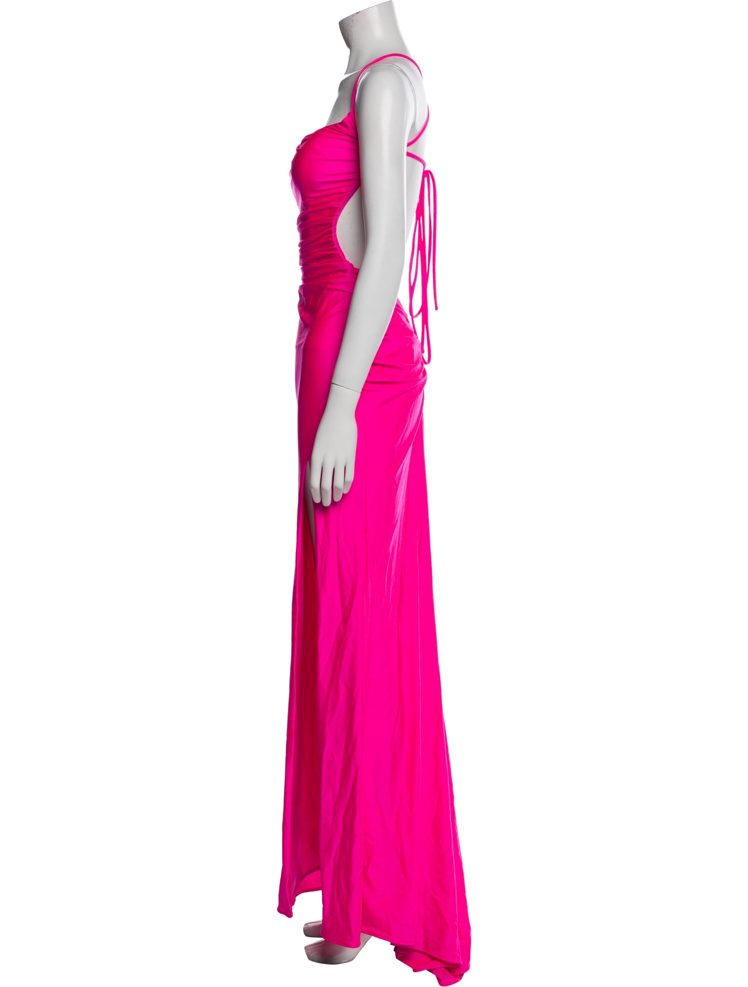 La Femme Square Neckline Long Dress