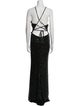 La Femme V-Neck Long Dress