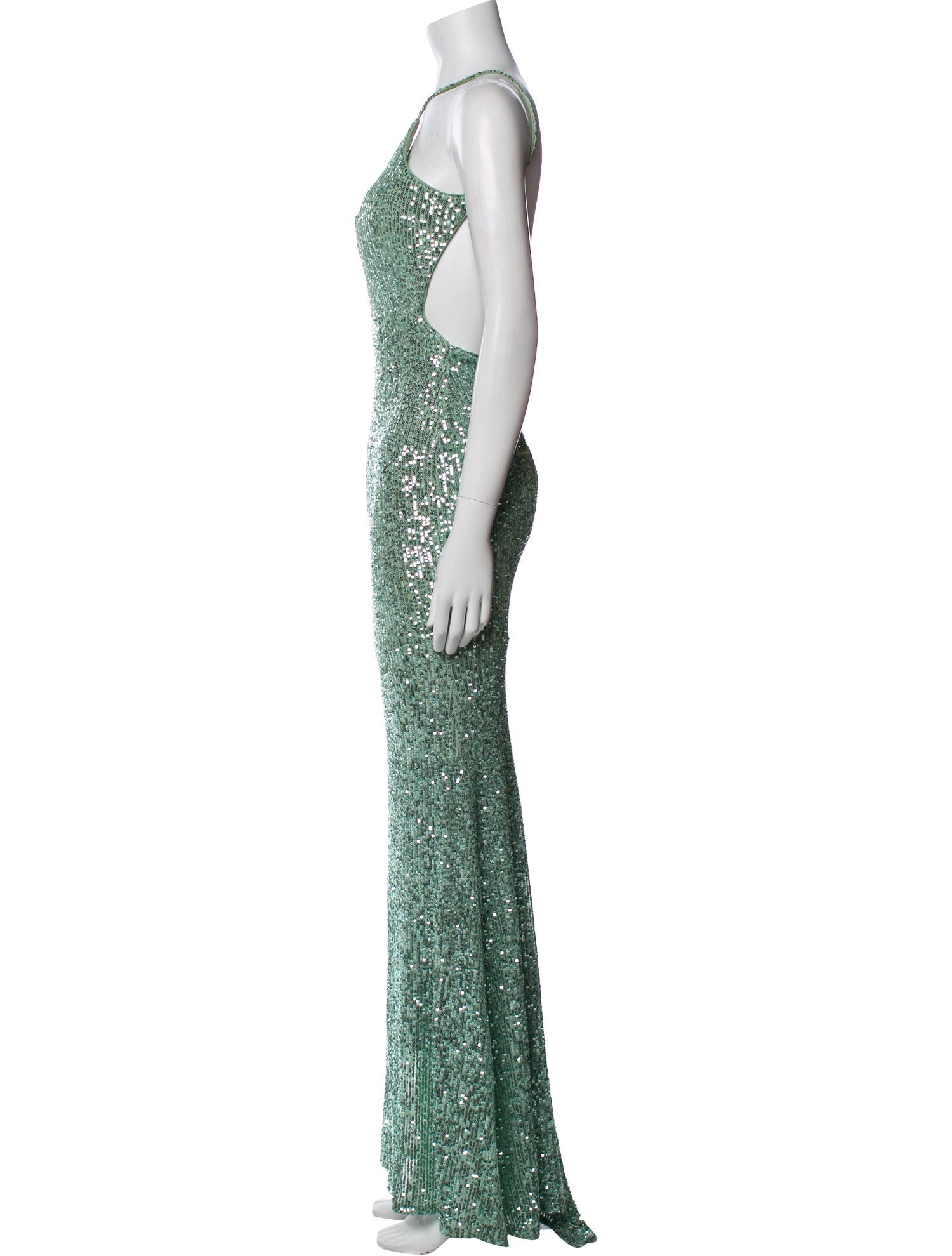 La Femme Halterneck Long Dress