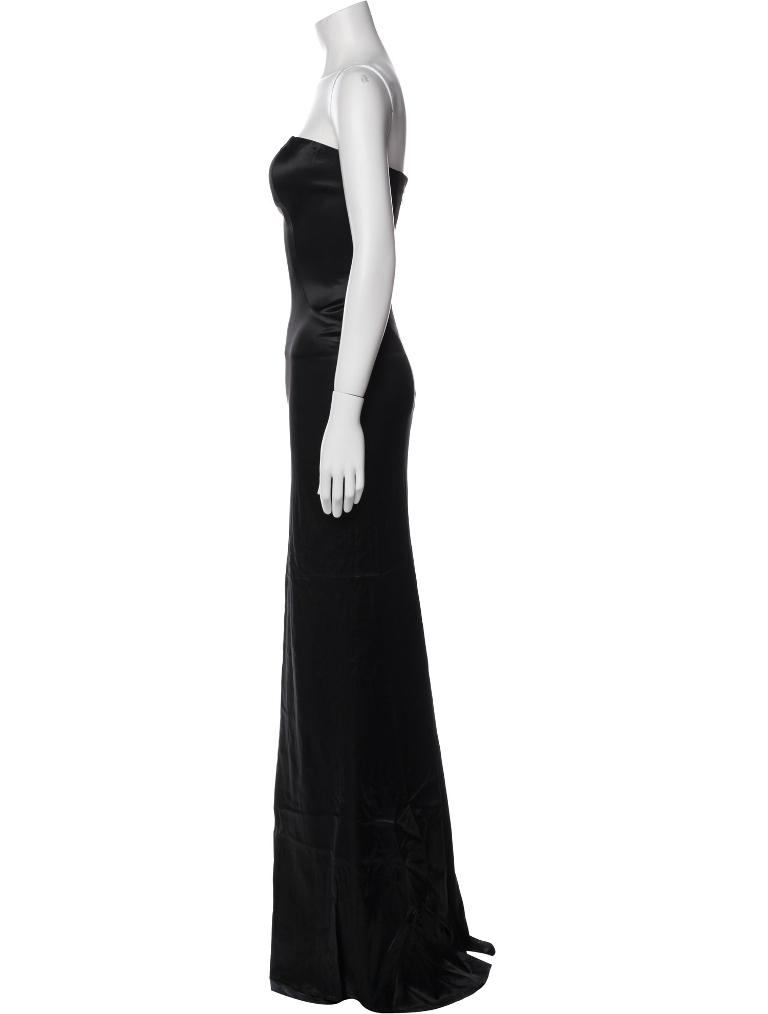 La Femme Strapless Long Dress