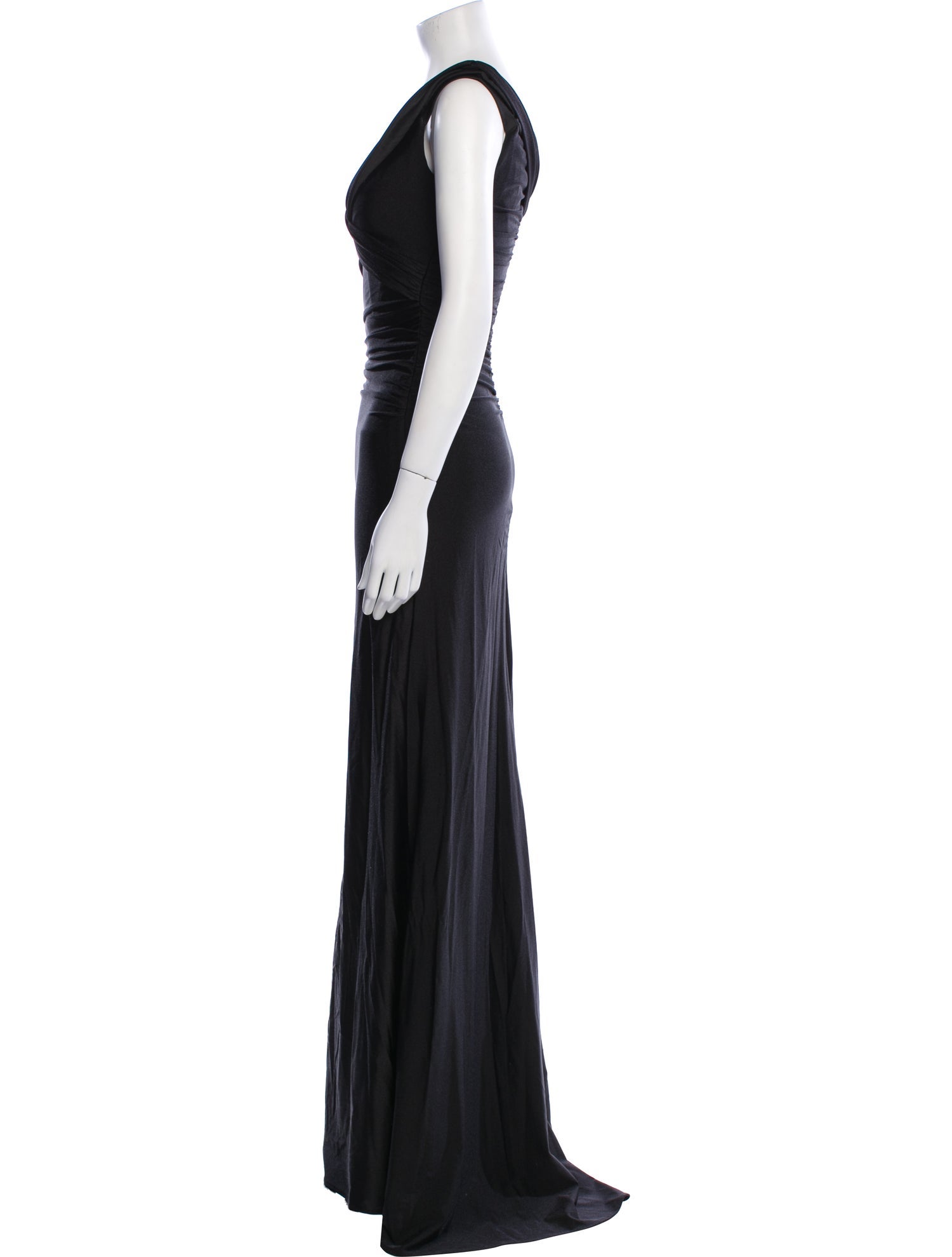 La Femme V-Neck Long Dress