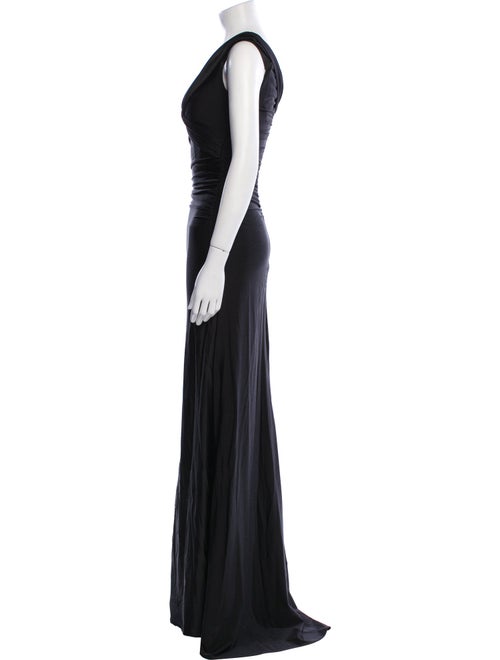 La Femme V-Neck Long Dress