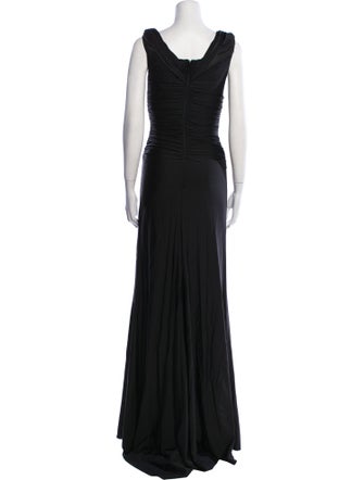 La Femme V-Neck Long Dress