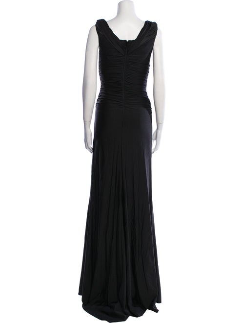 La Femme V-Neck Long Dress