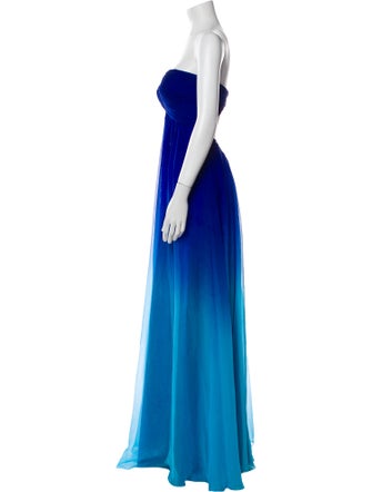 La Femme Strapless Long Dress