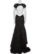 La Femme Lace Pattern Long Dress