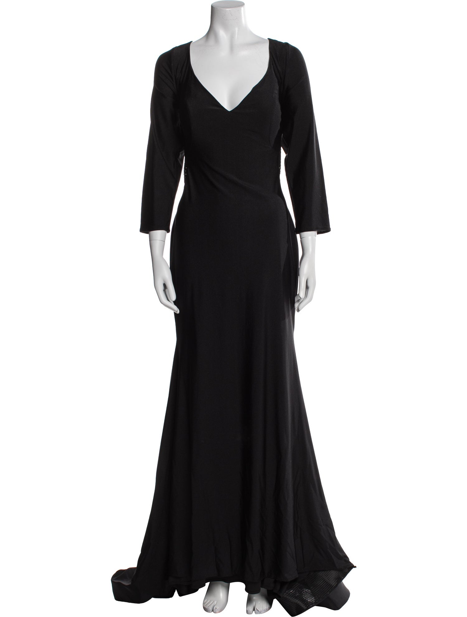 La Femme V-Neck Long Dress