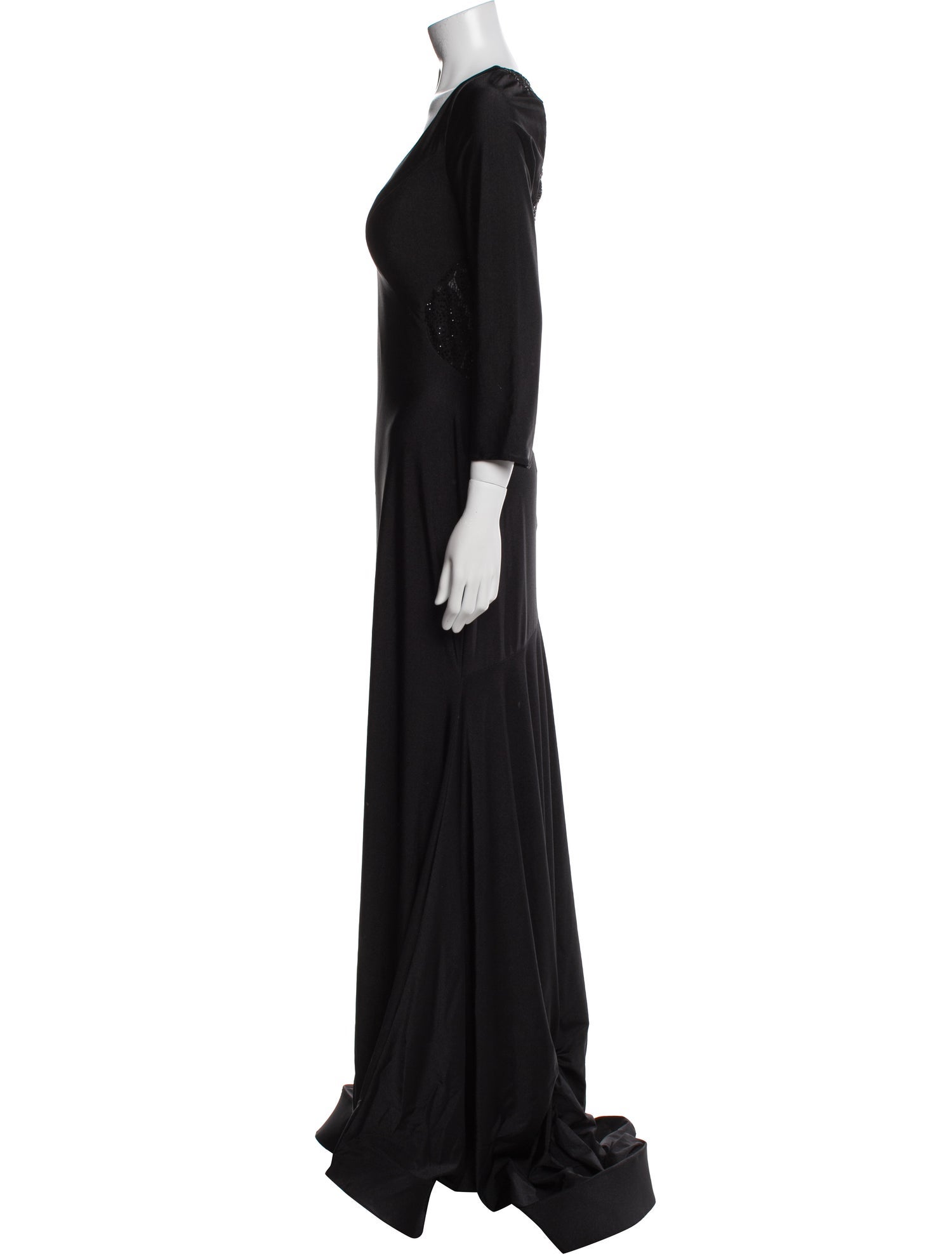 La Femme V-Neck Long Dress